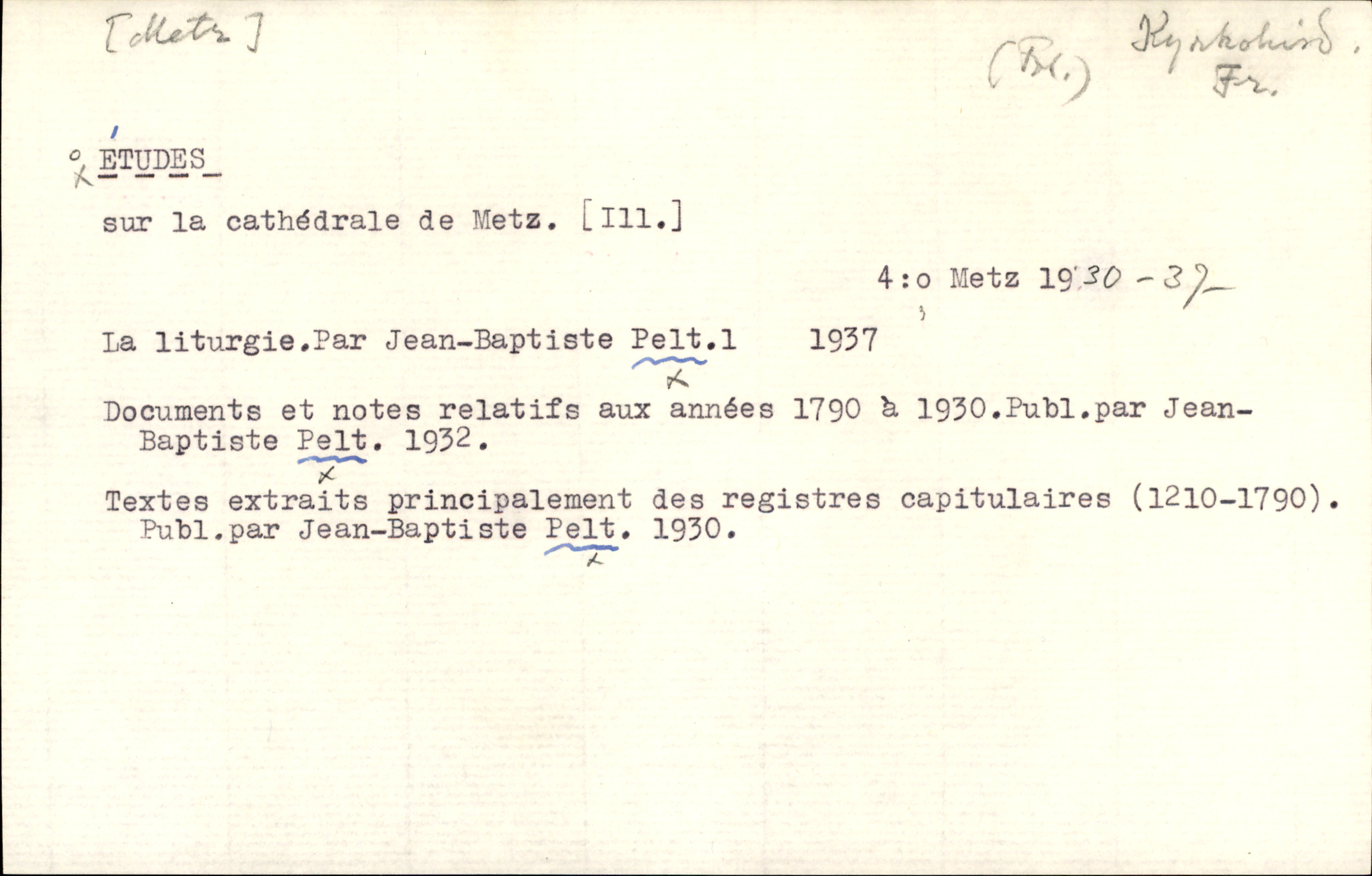 Catalogue Card