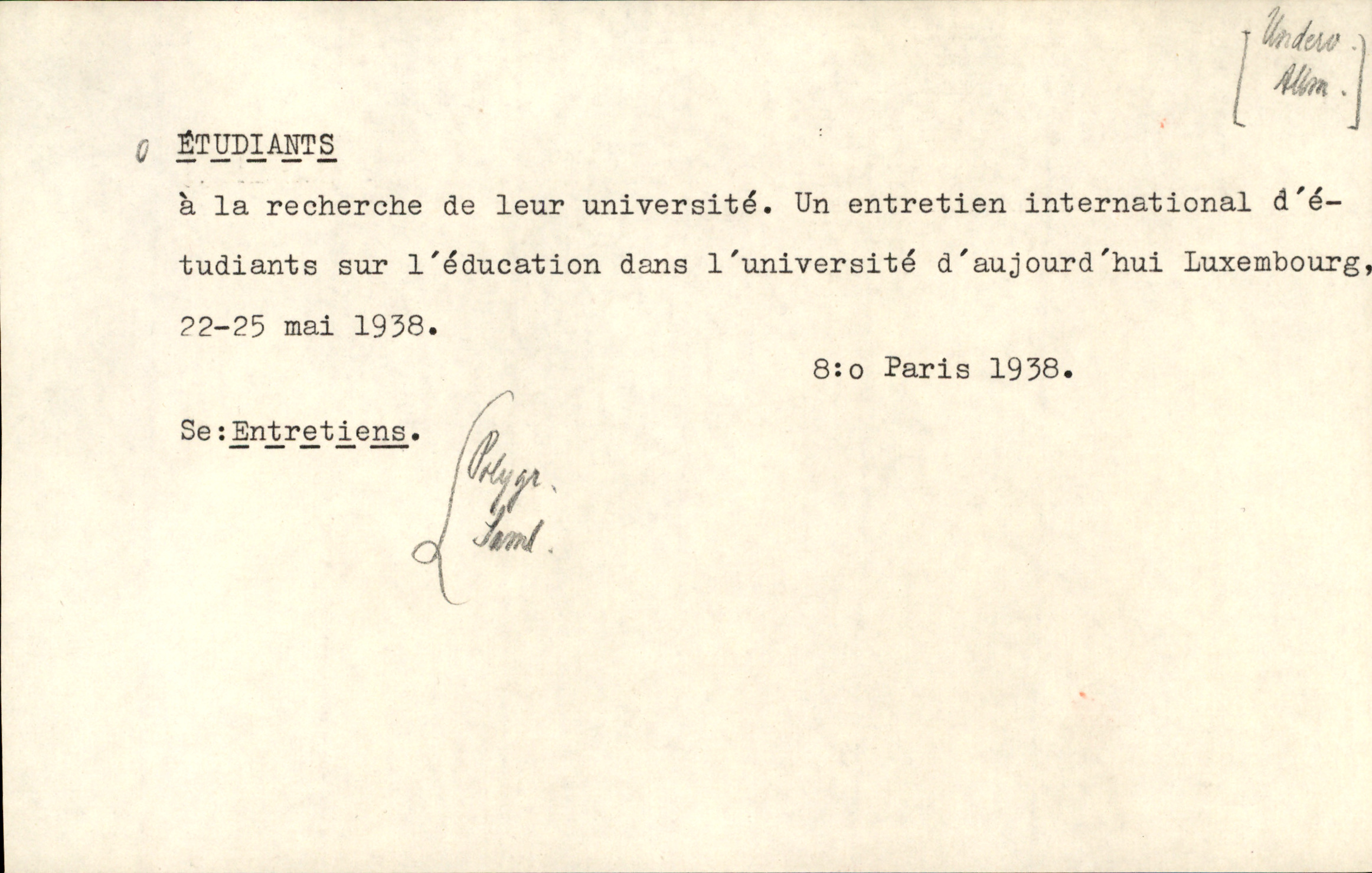 Catalogue Card