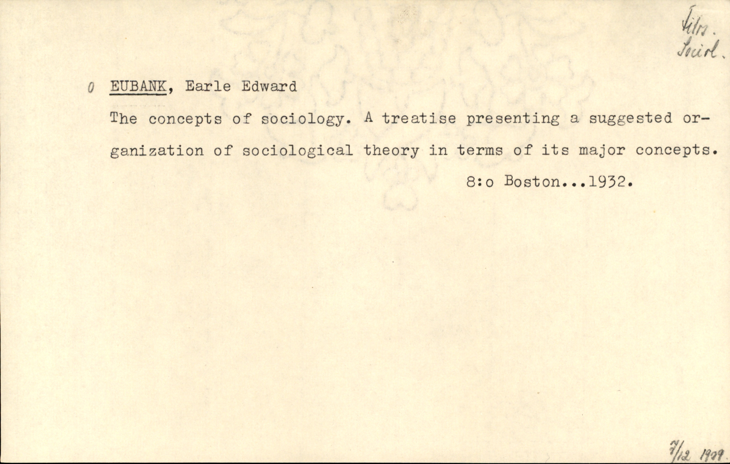 Catalogue Card