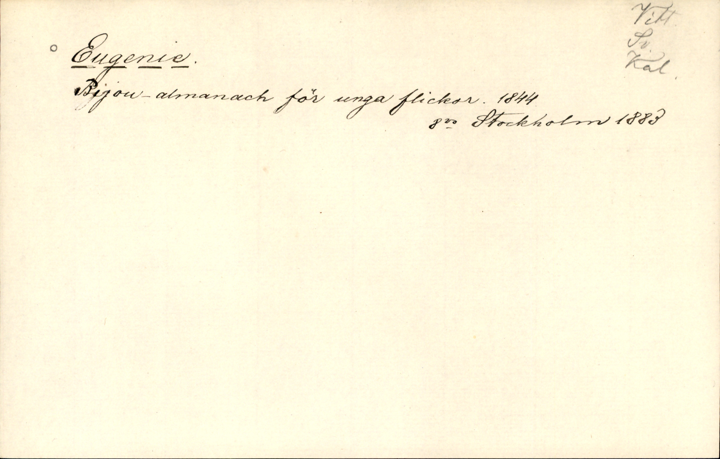 Catalogue Card