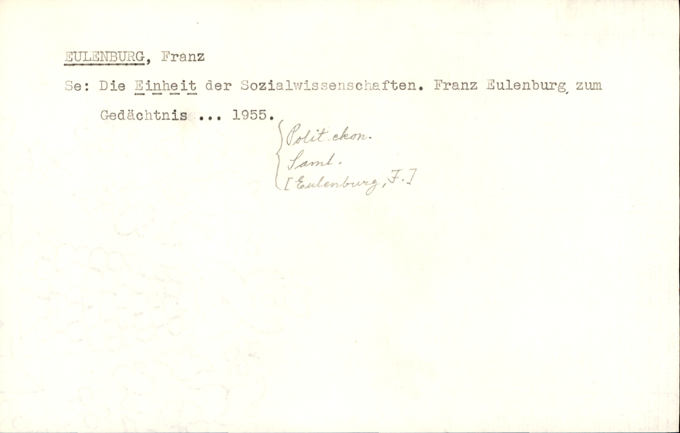 Catalogue Card