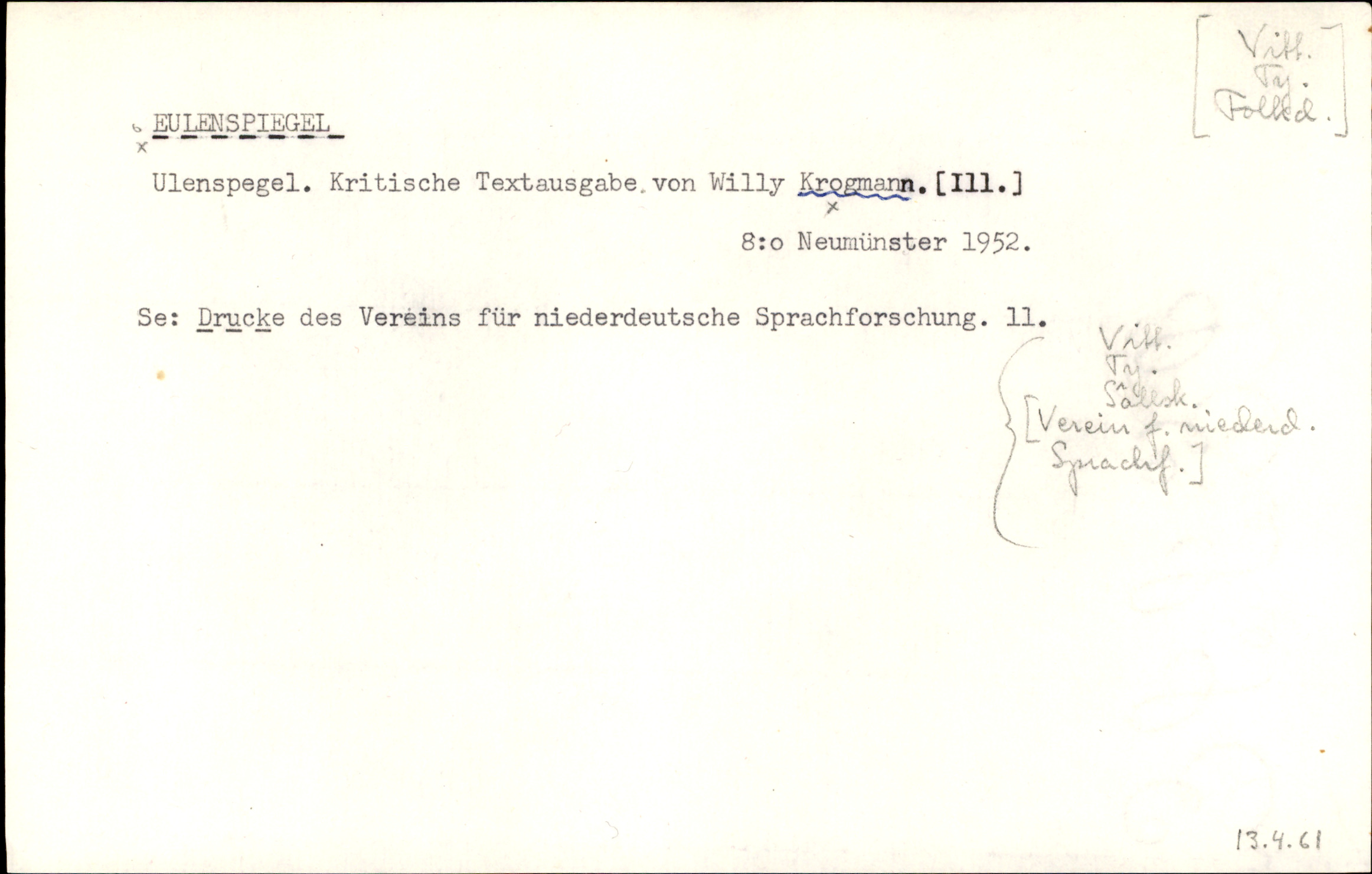 Catalogue Card