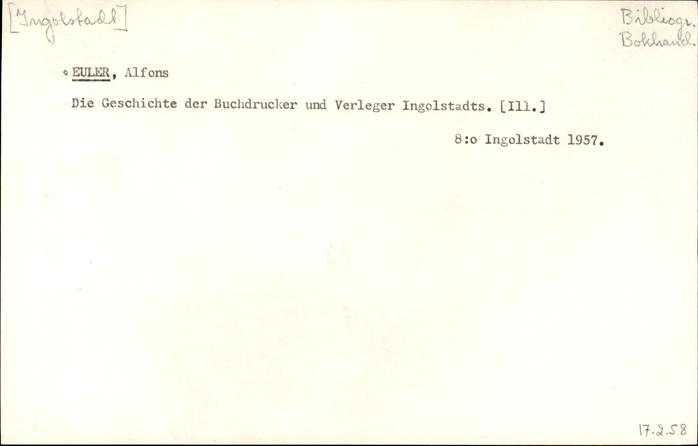 Catalogue Card