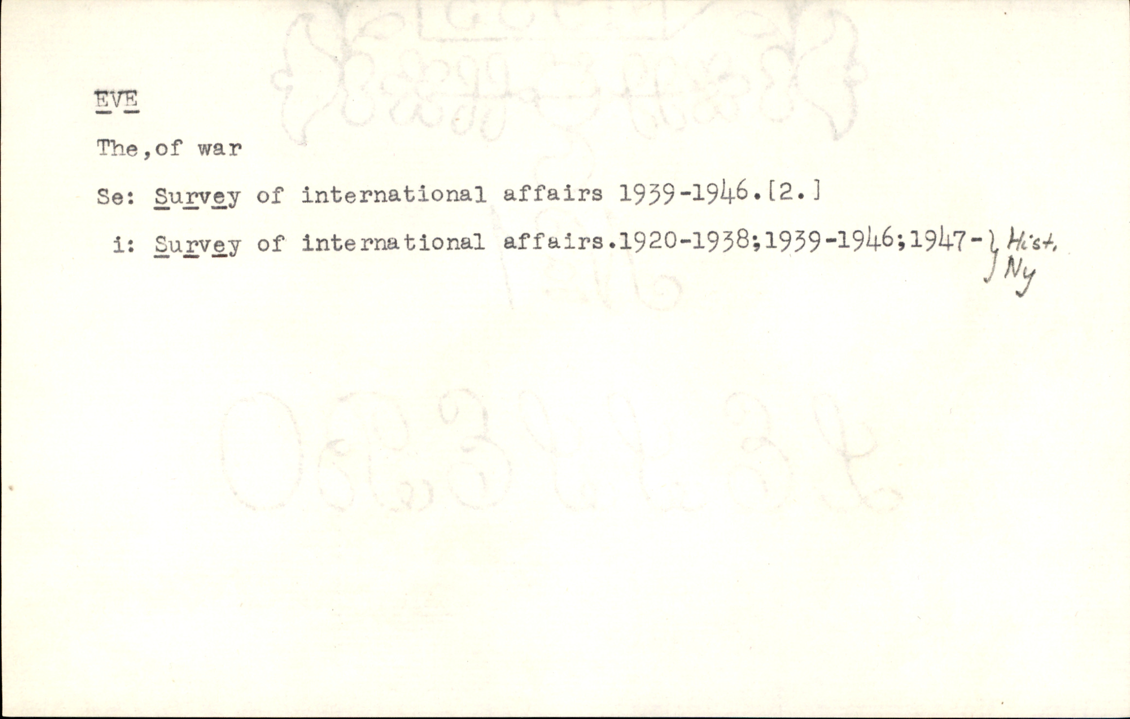 Catalogue Card