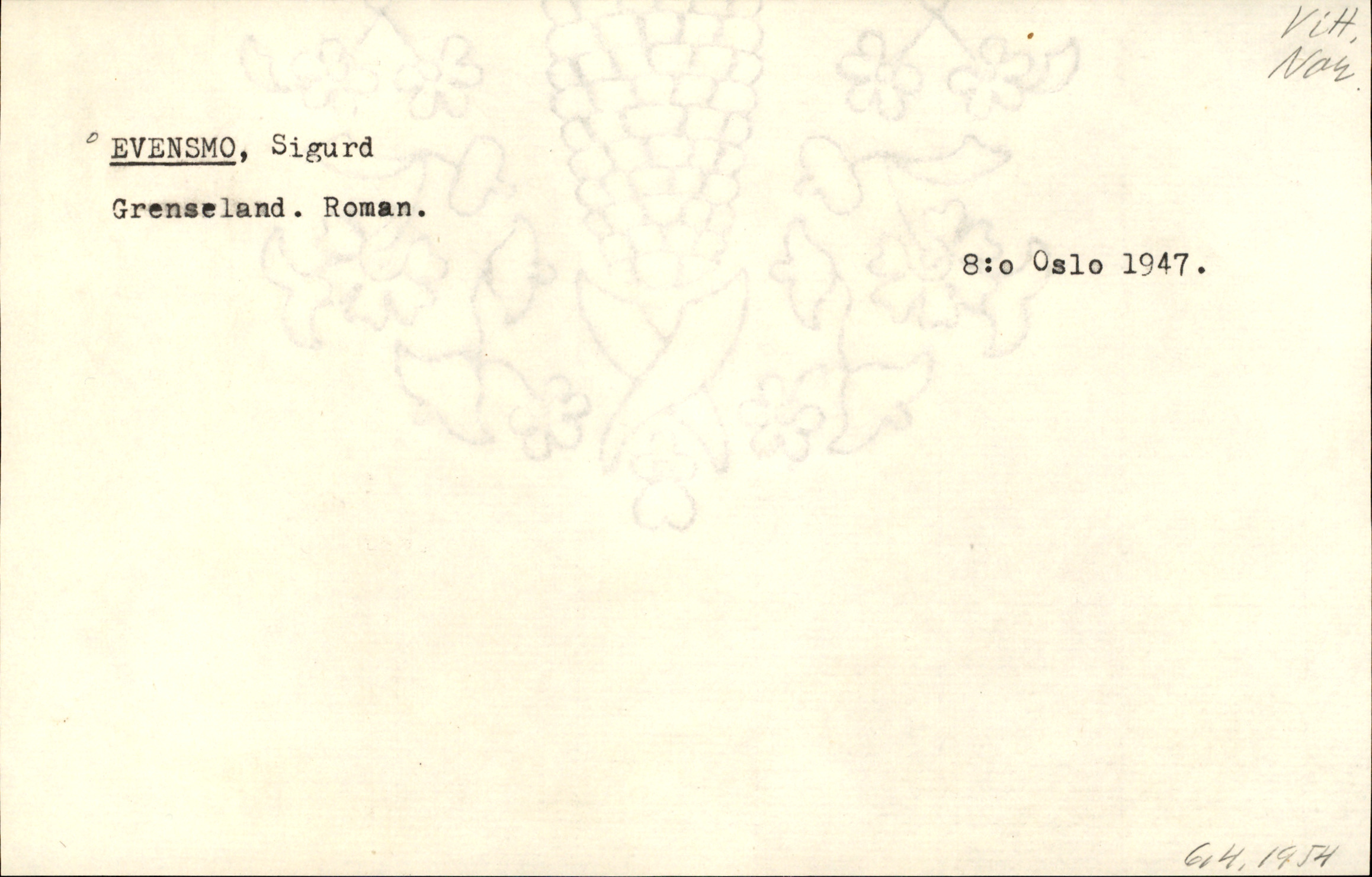 Catalogue Card