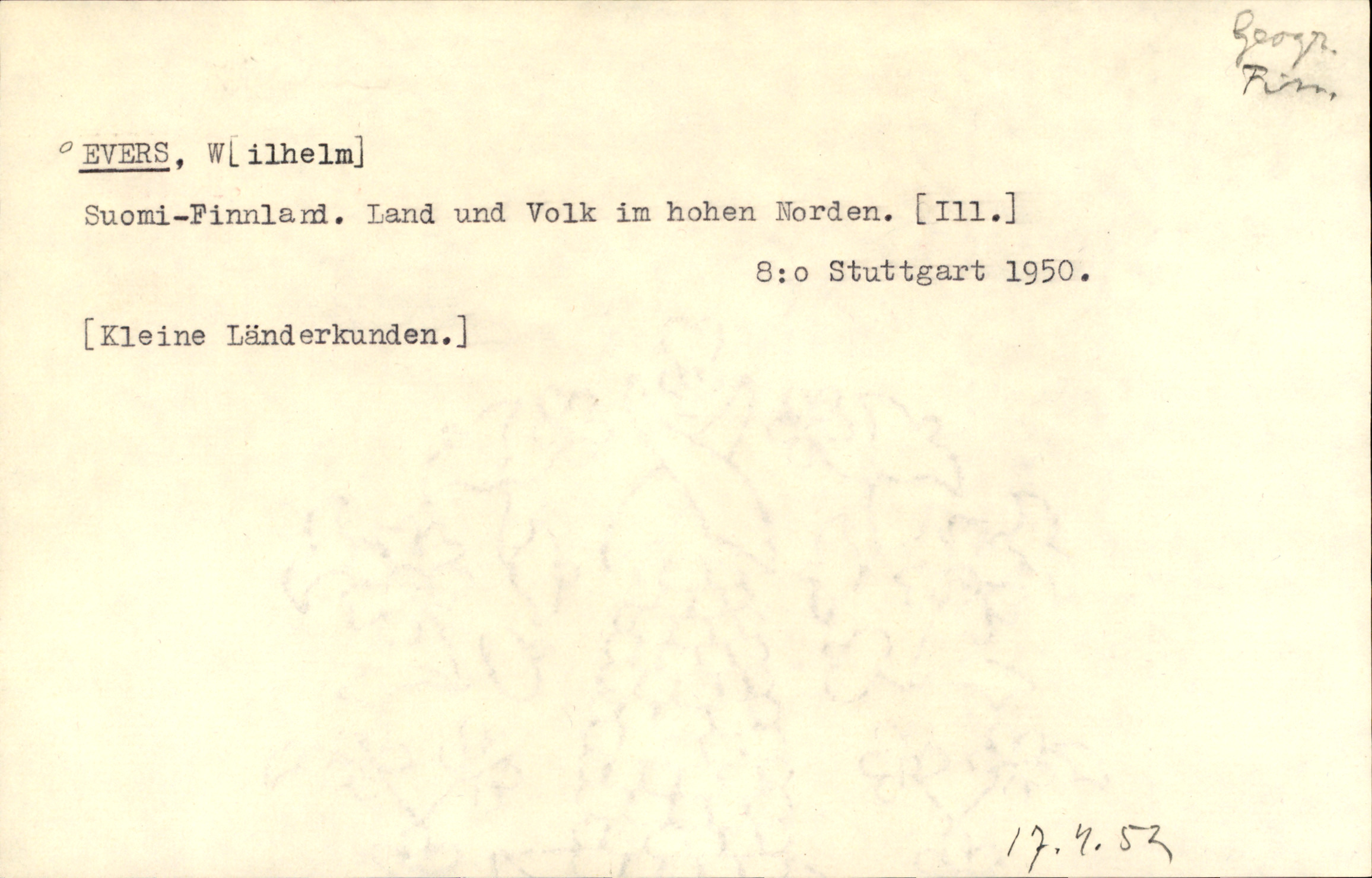 Catalogue Card
