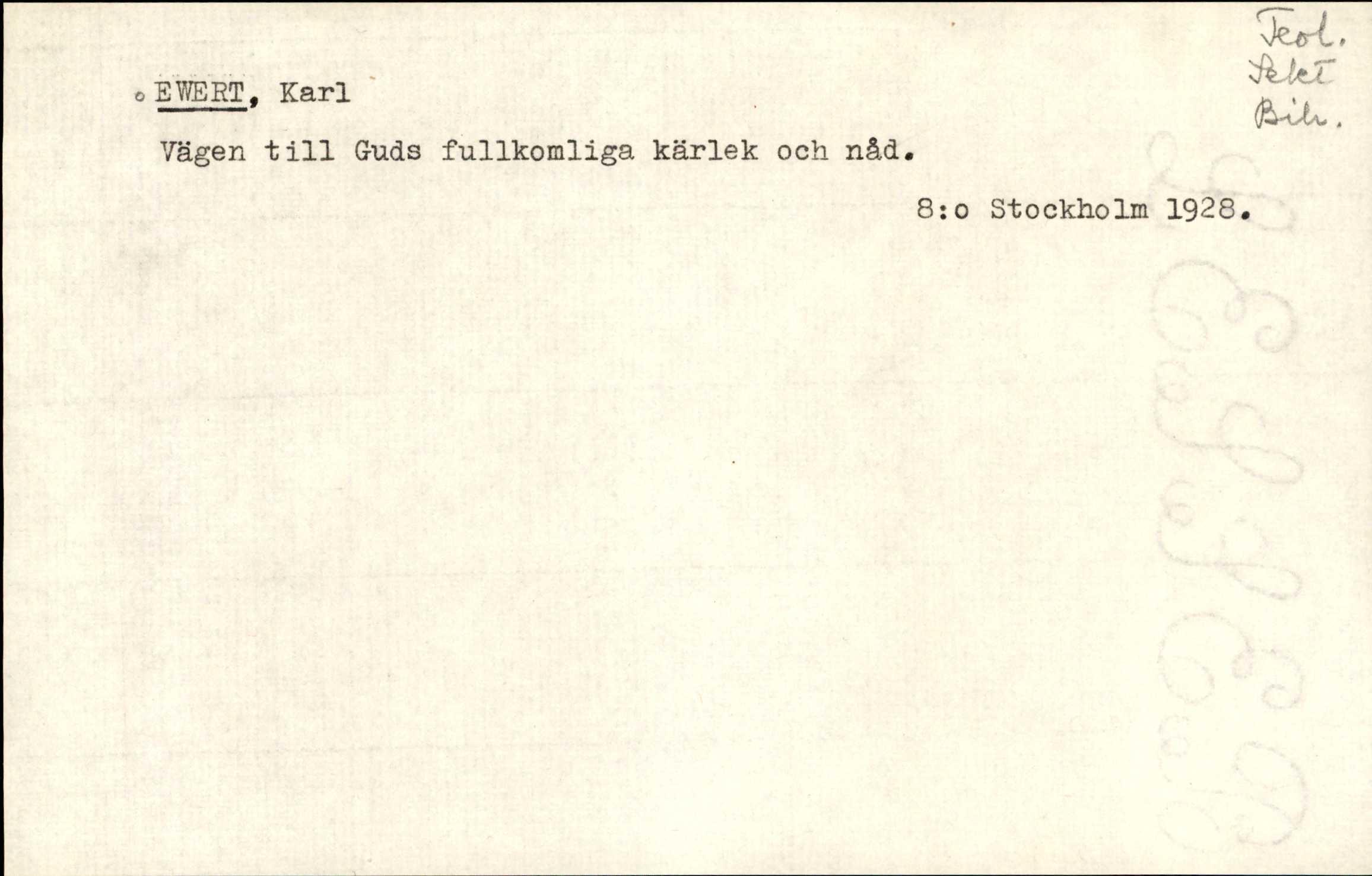 Catalogue Card