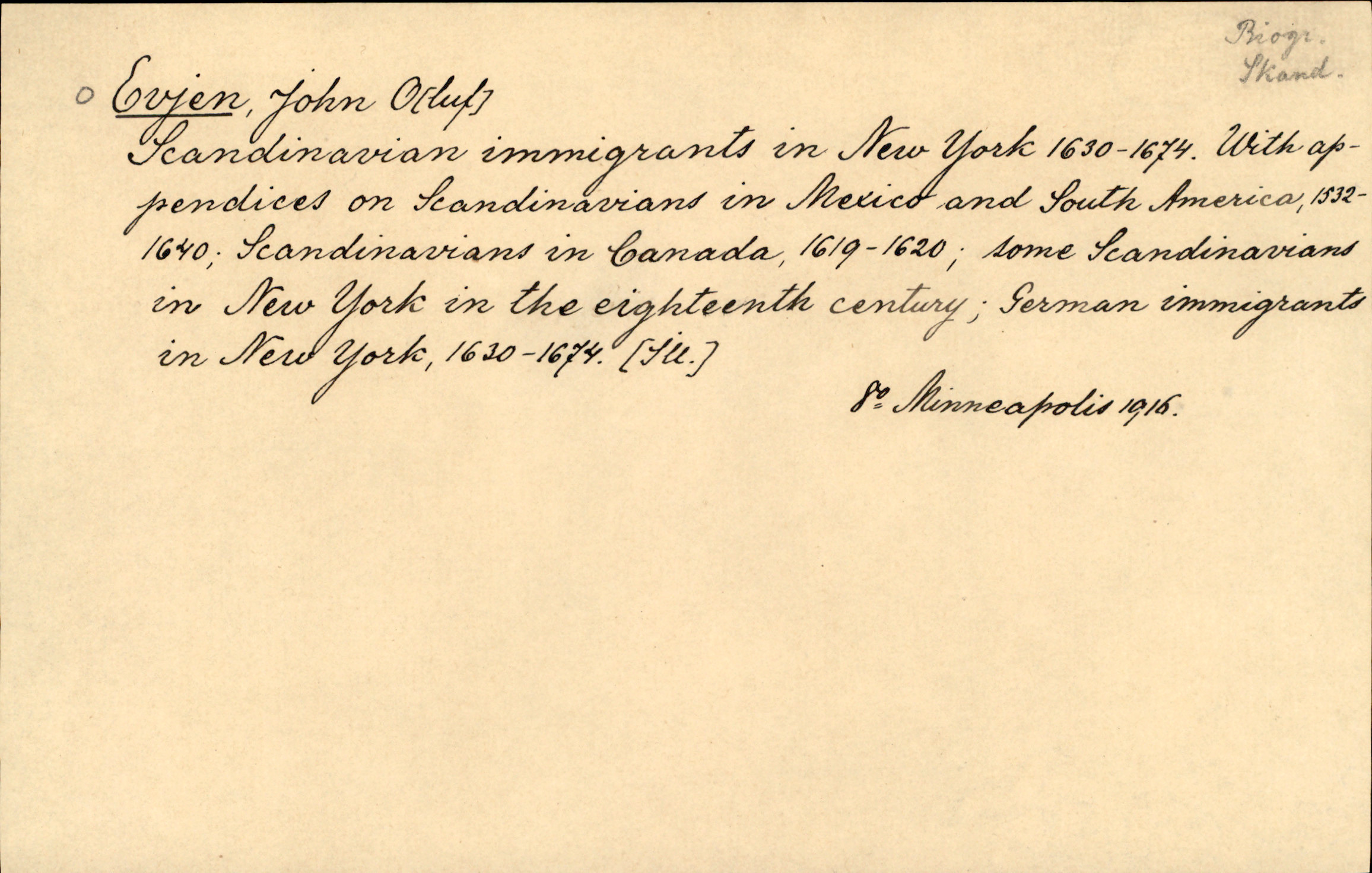 Catalogue Card