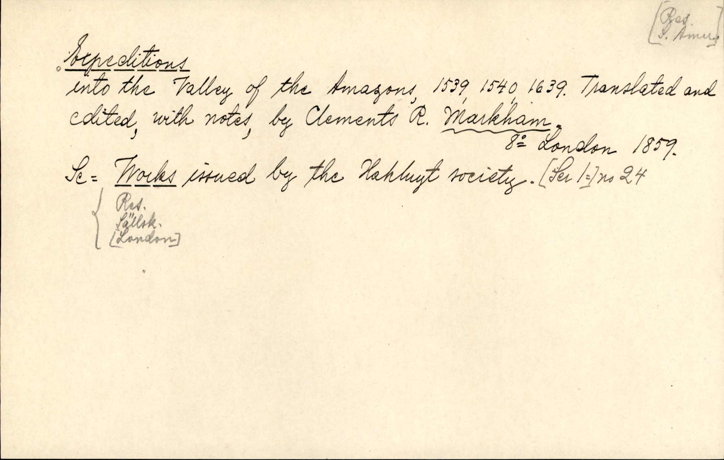 Catalogue Card