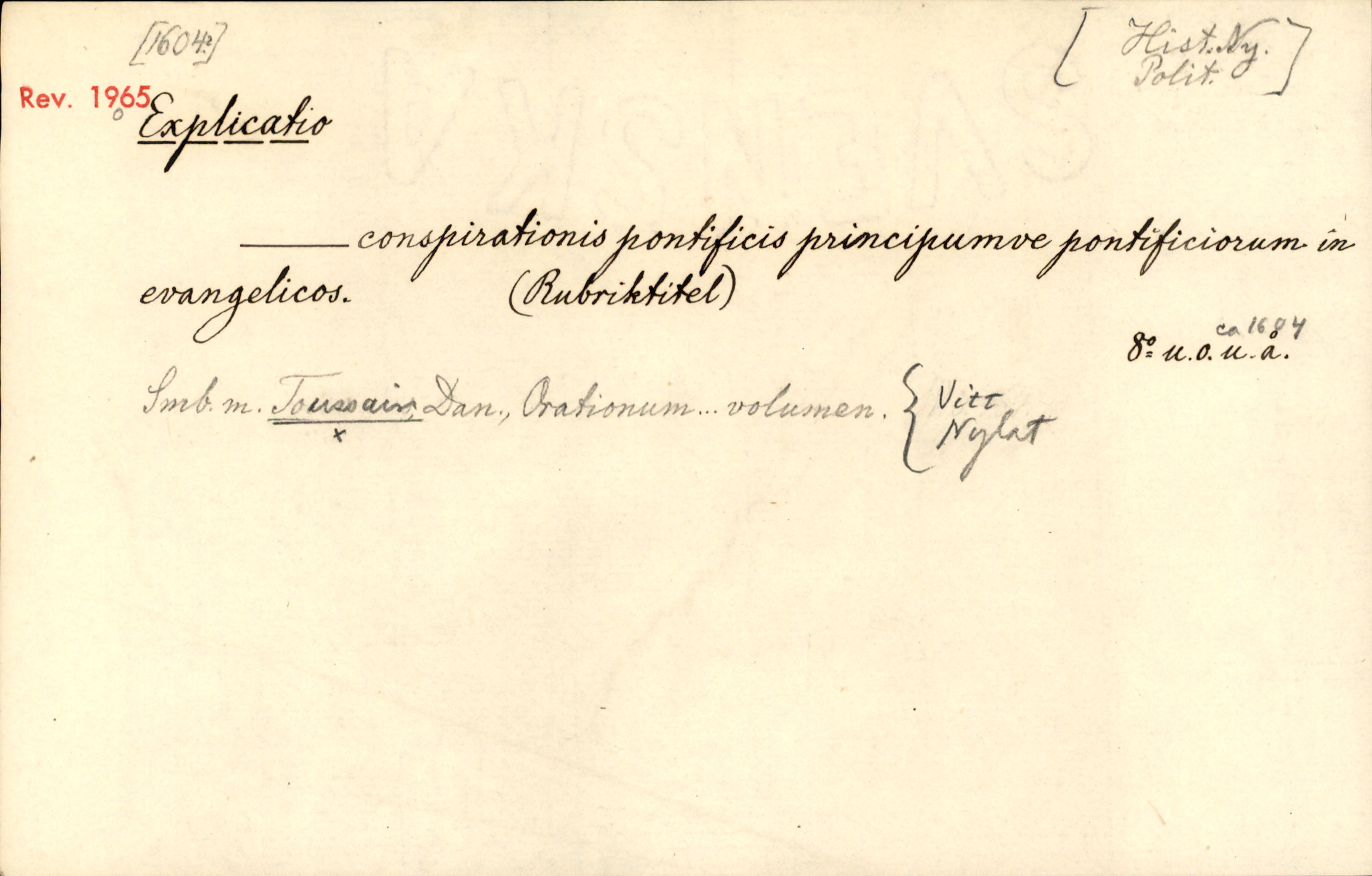 Catalogue Card