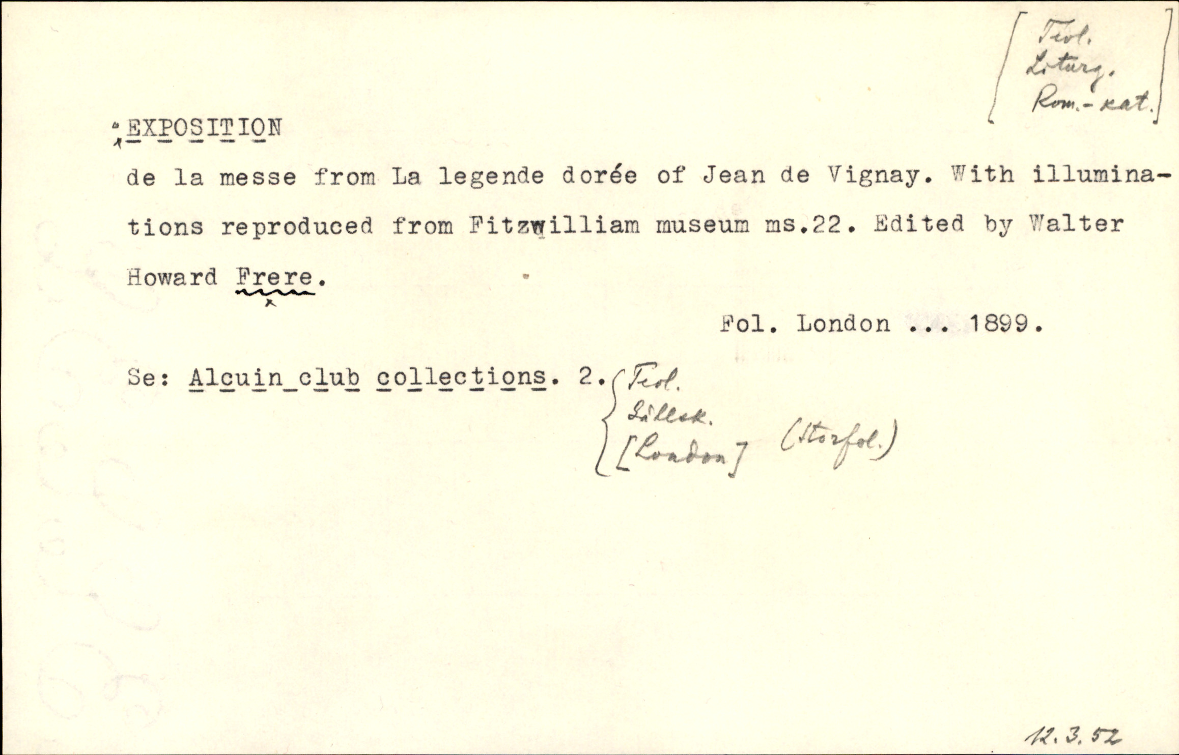 Catalogue Card