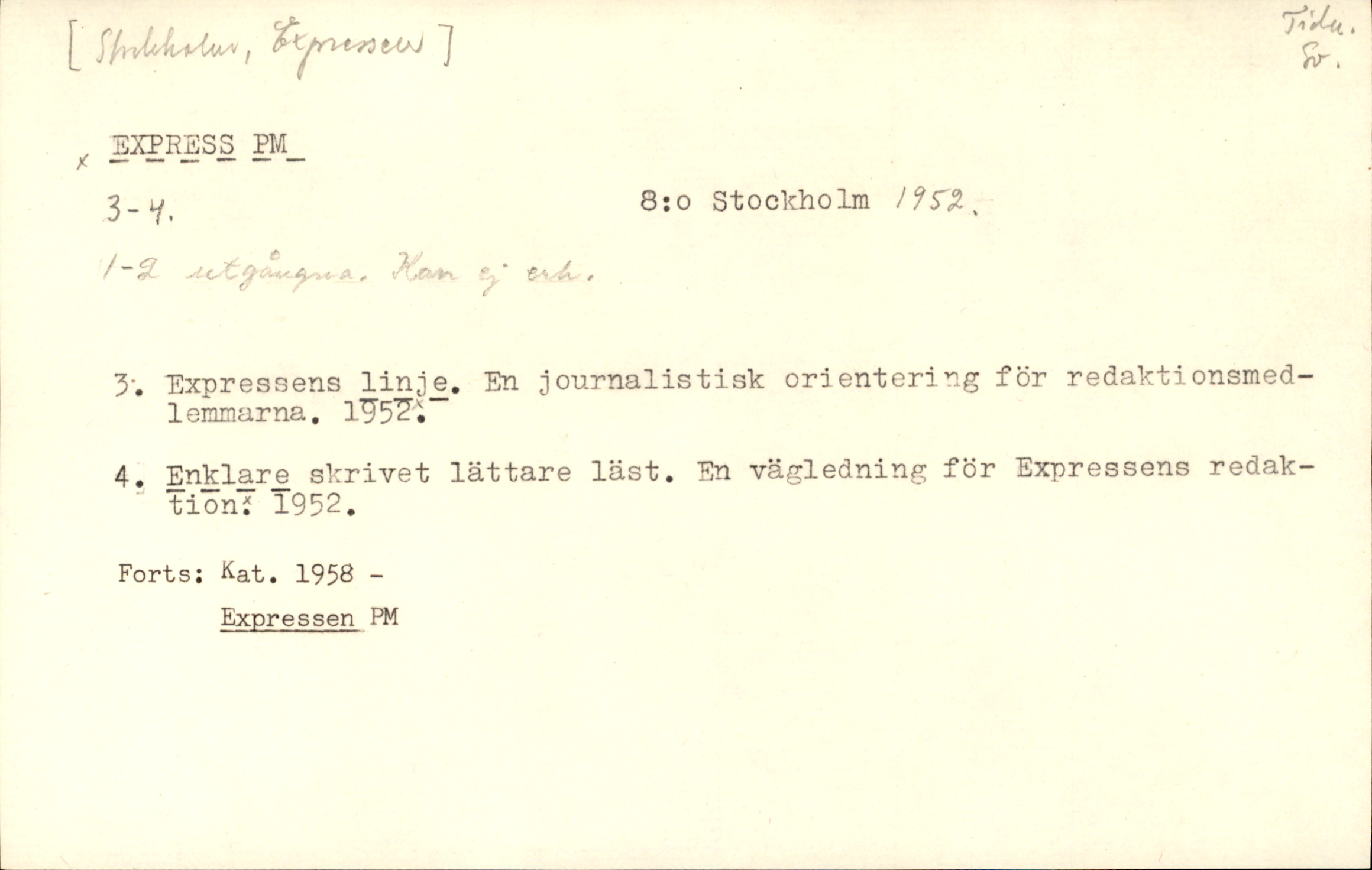 Catalogue Card