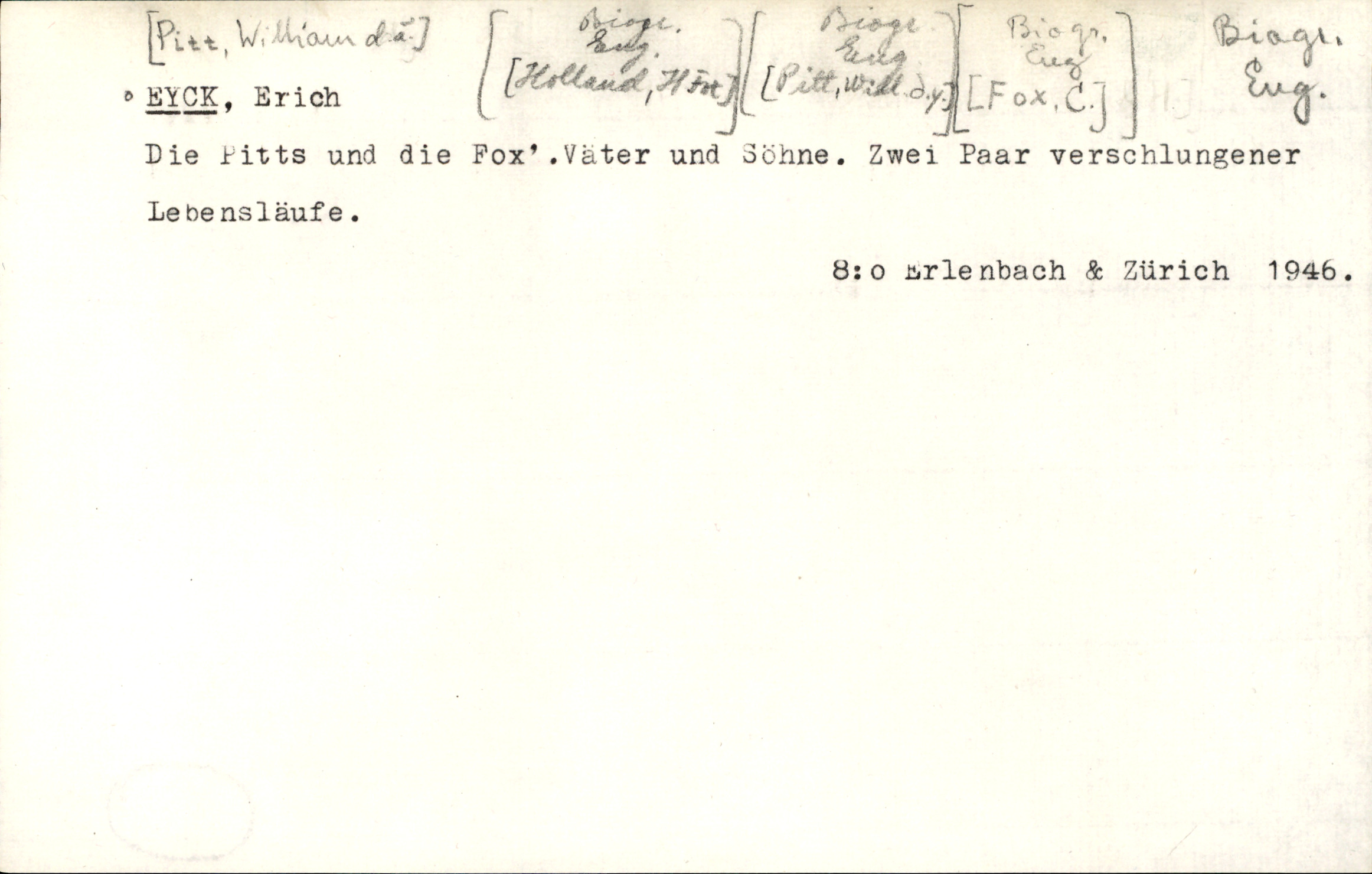 Catalogue Card