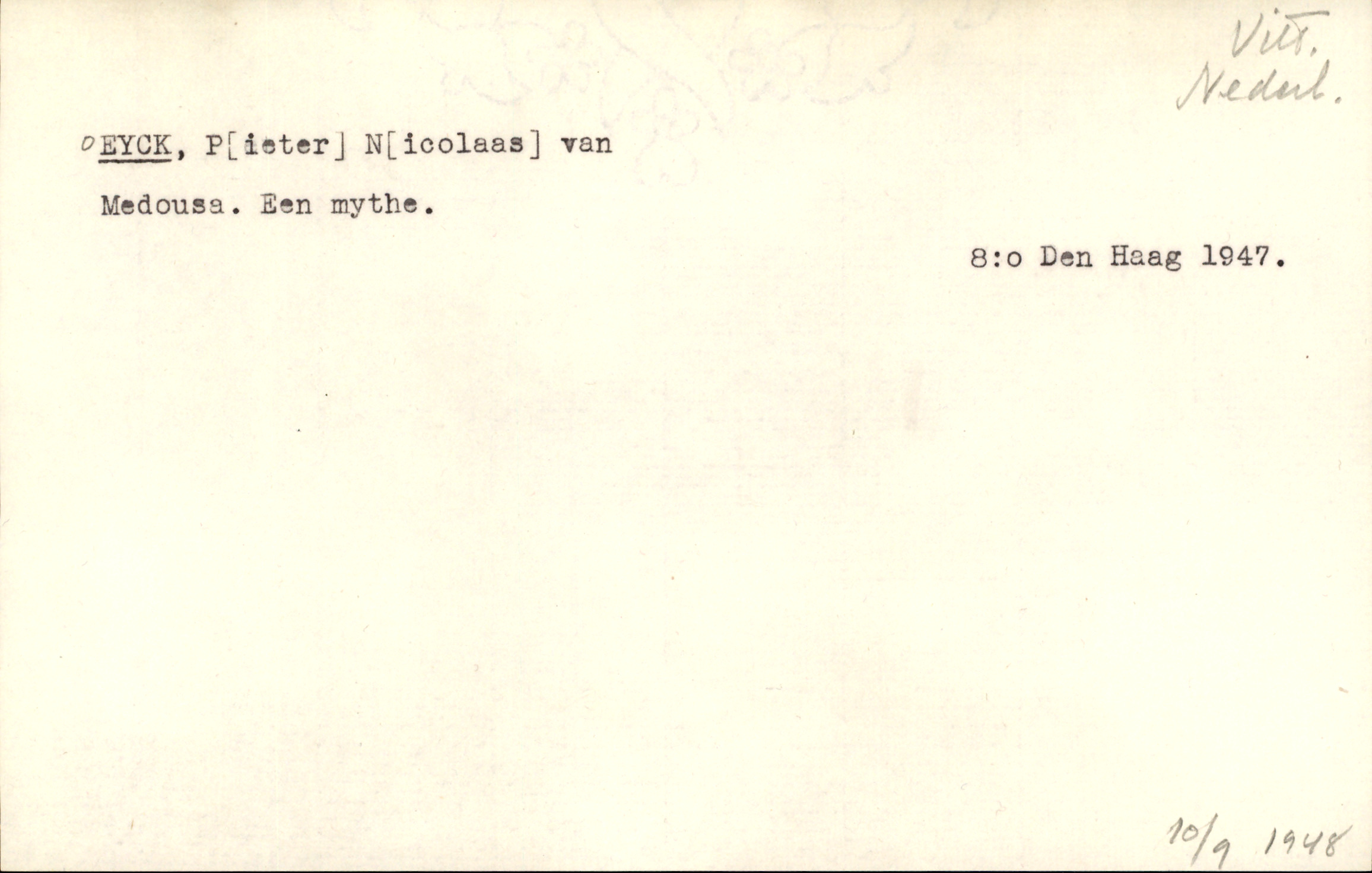Catalogue Card