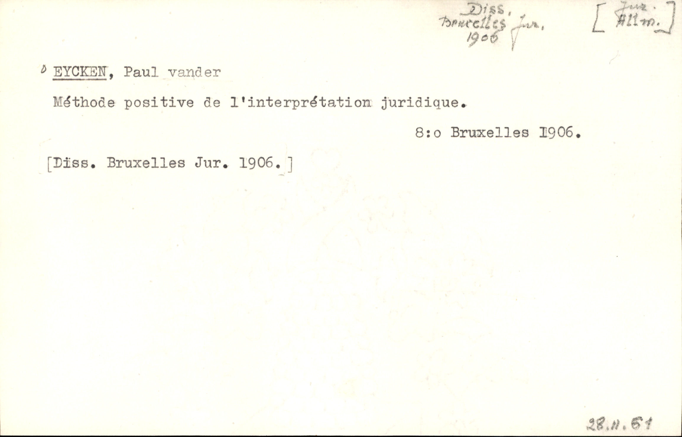 Catalogue Card
