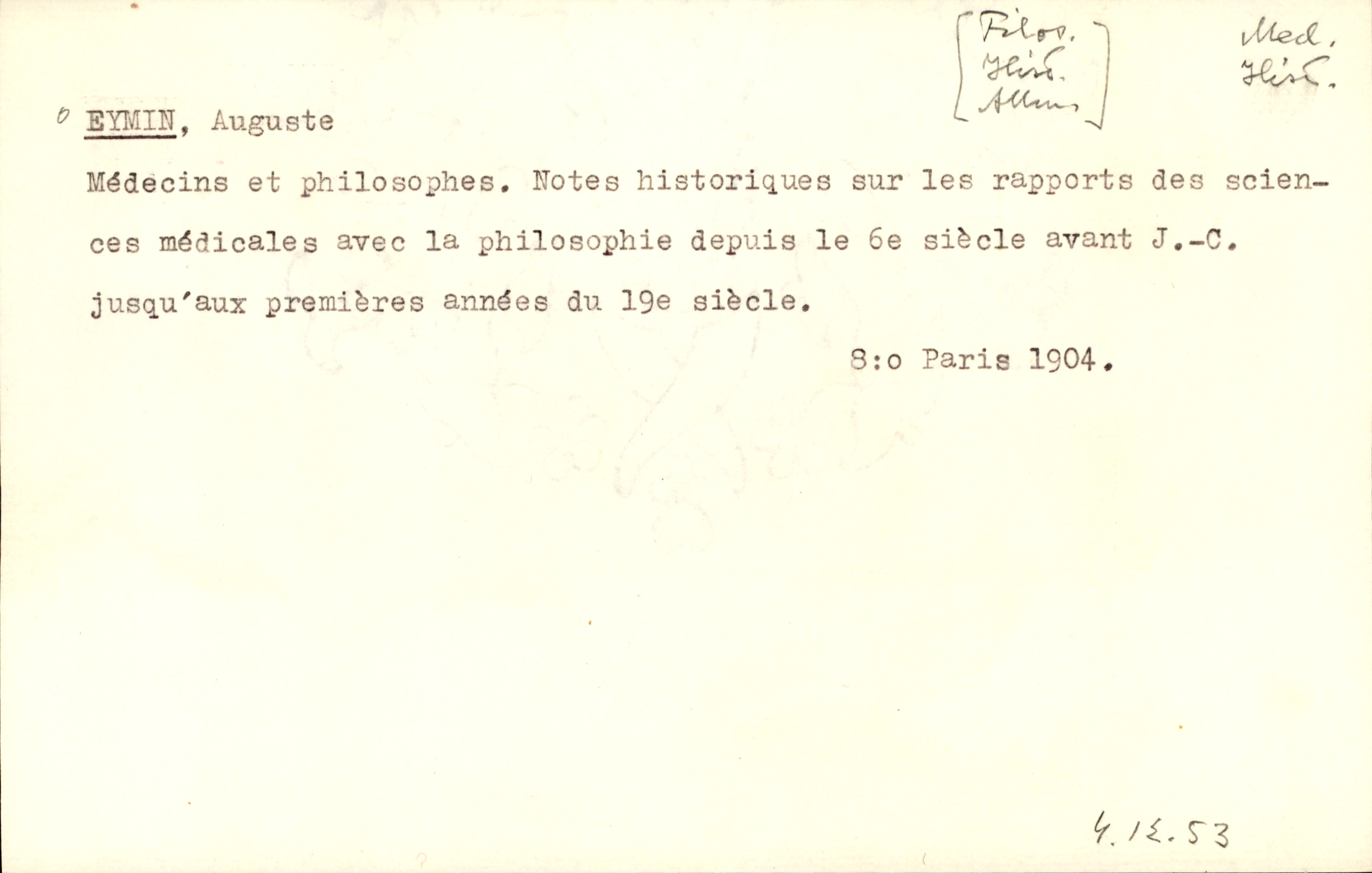 Catalogue Card
