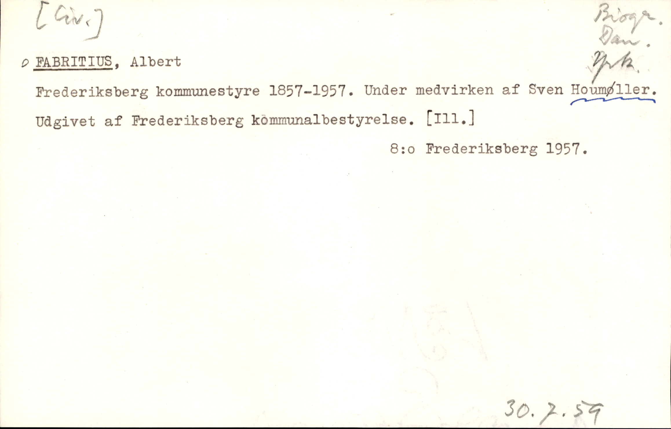 Catalogue Card
