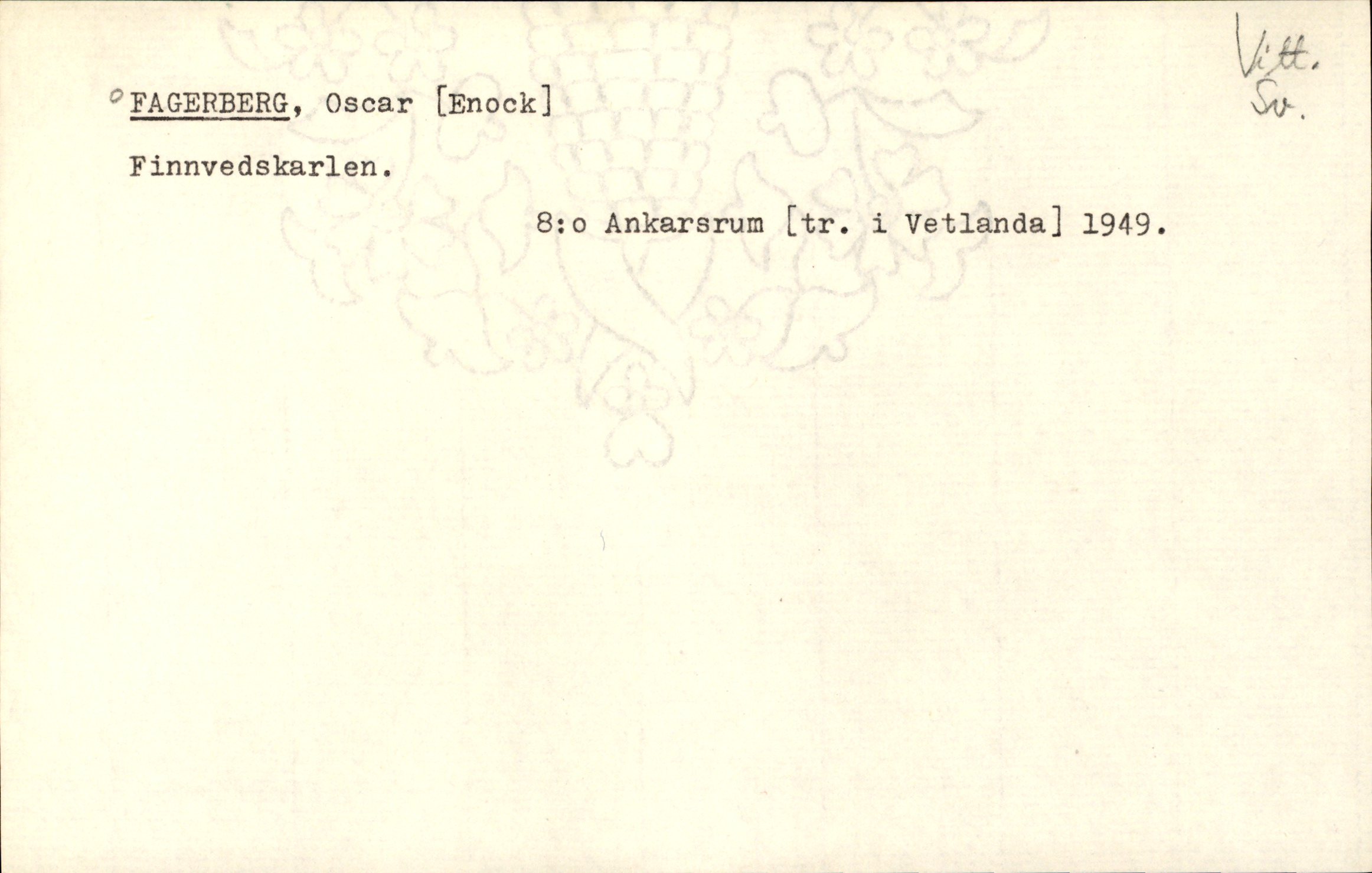 Catalogue Card