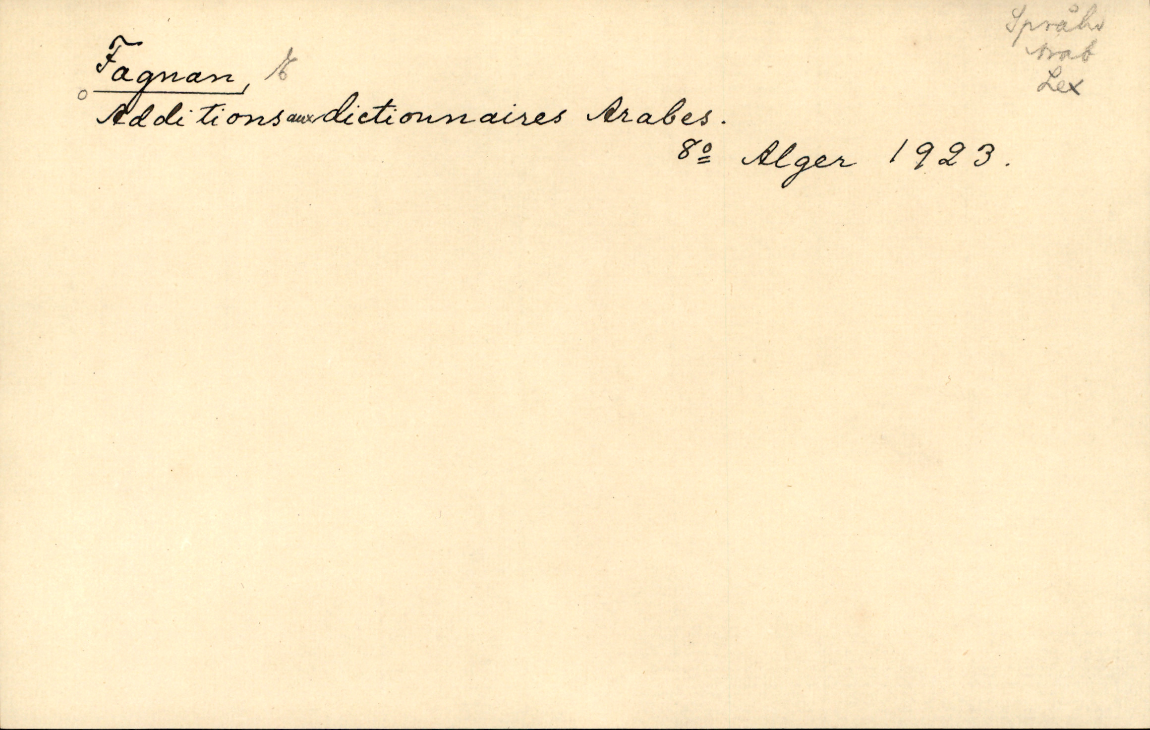 Catalogue Card