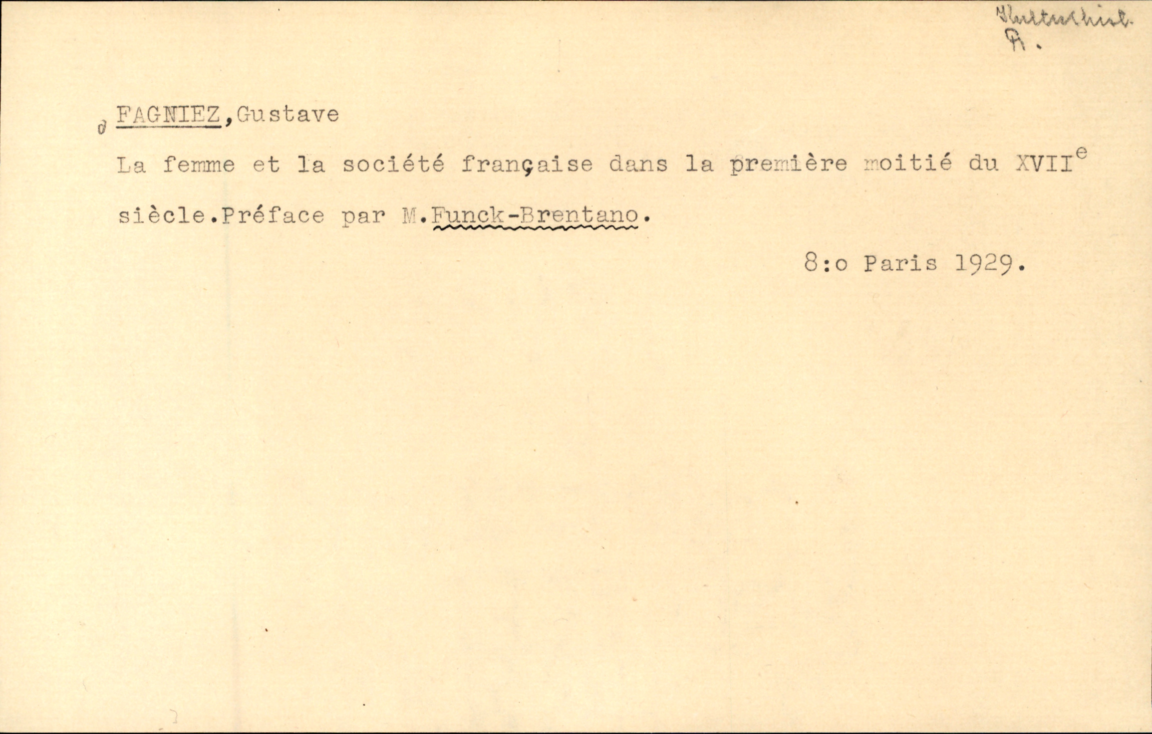 Catalogue Card