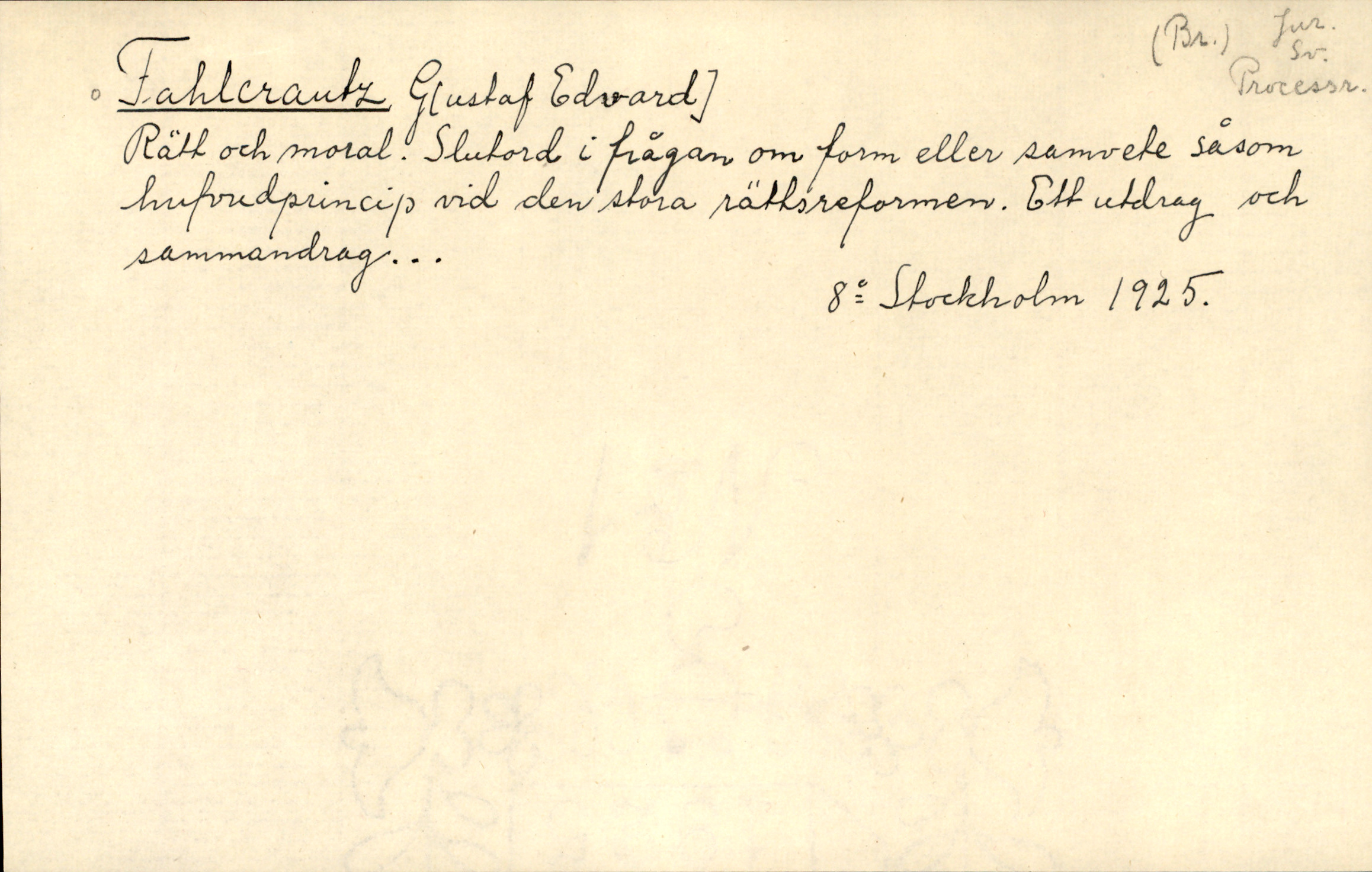 Catalogue Card