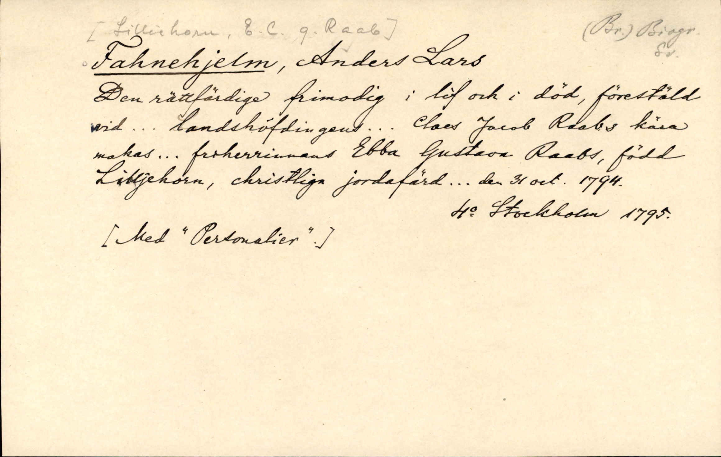 Catalogue Card