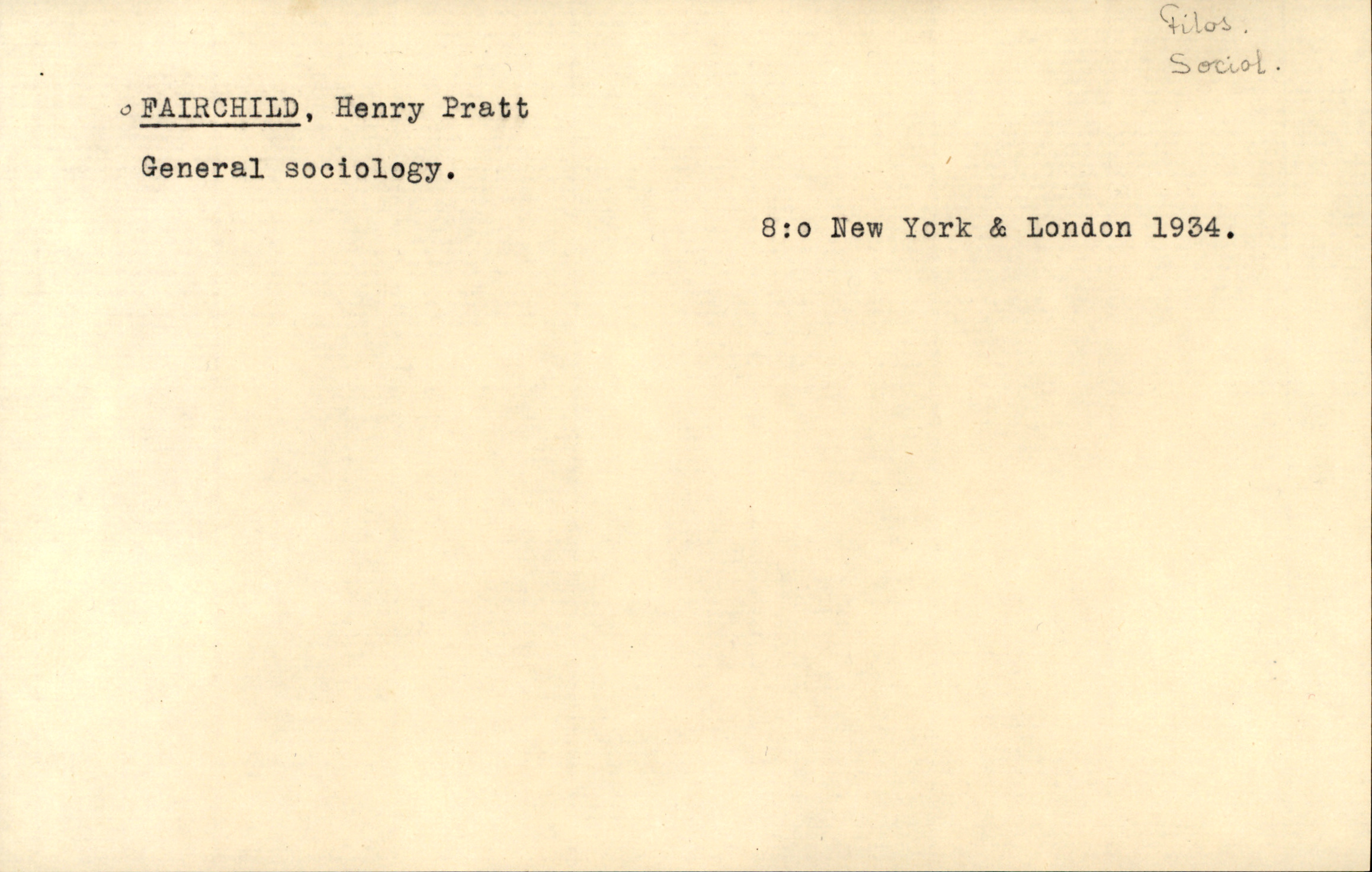 Catalogue Card