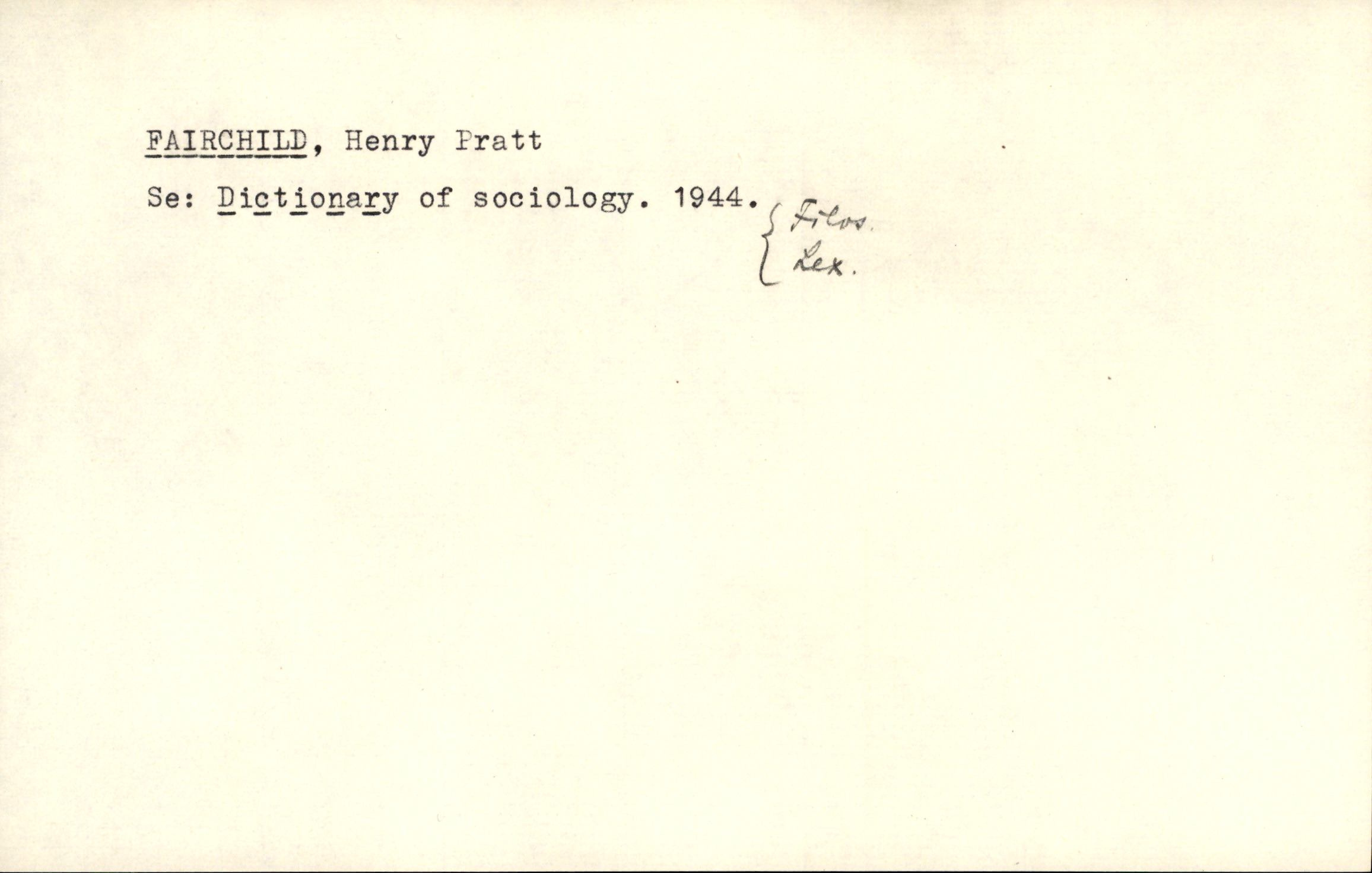 Catalogue Card
