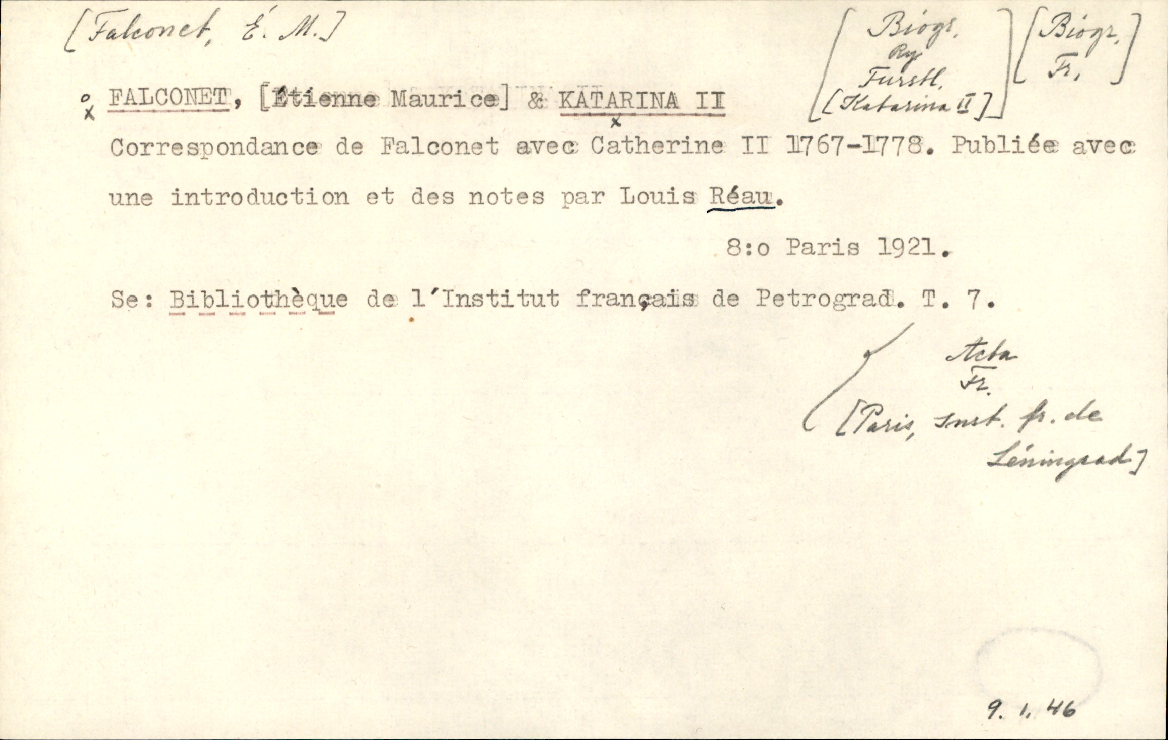 Catalogue Card