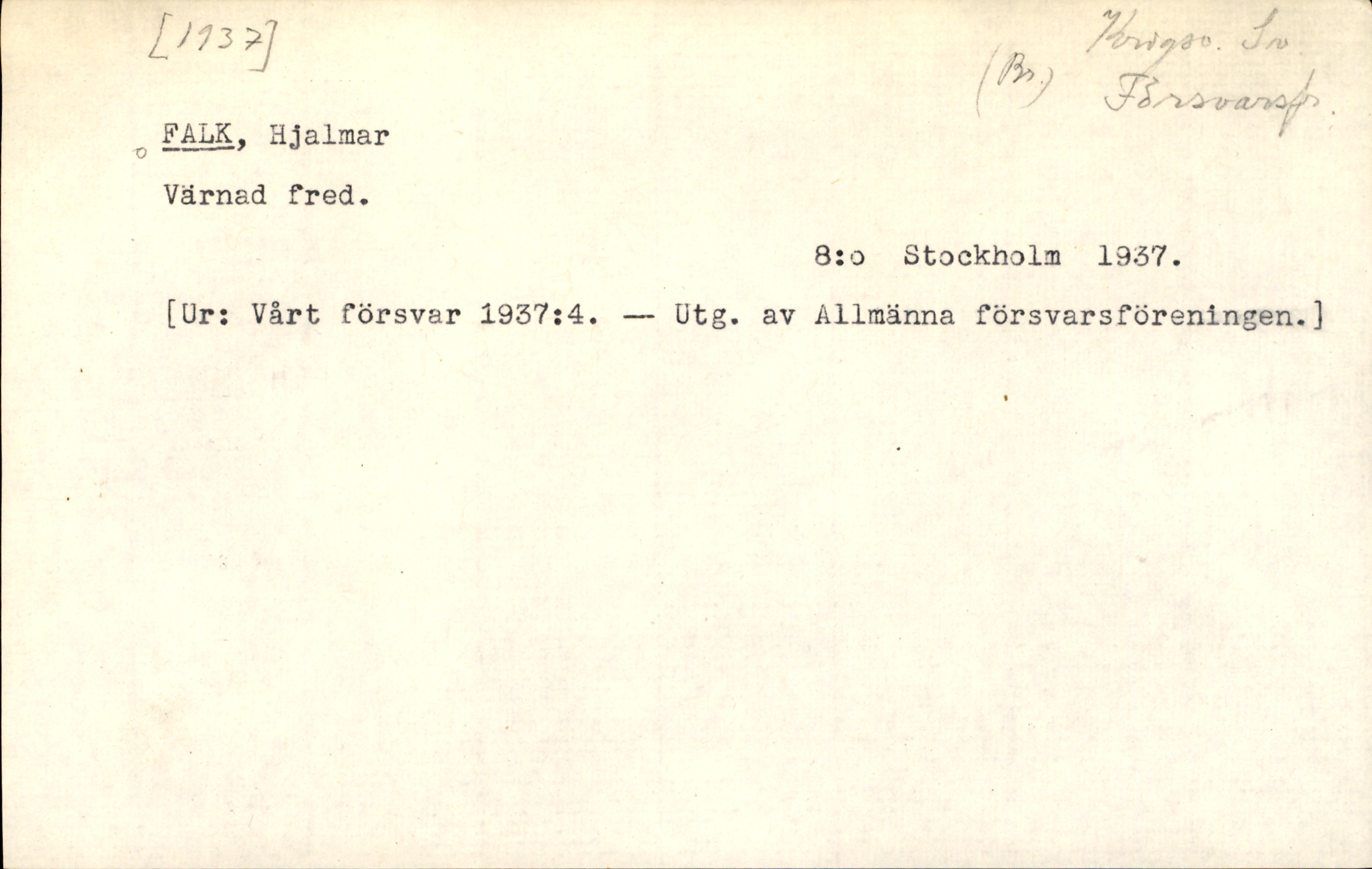 Catalogue Card