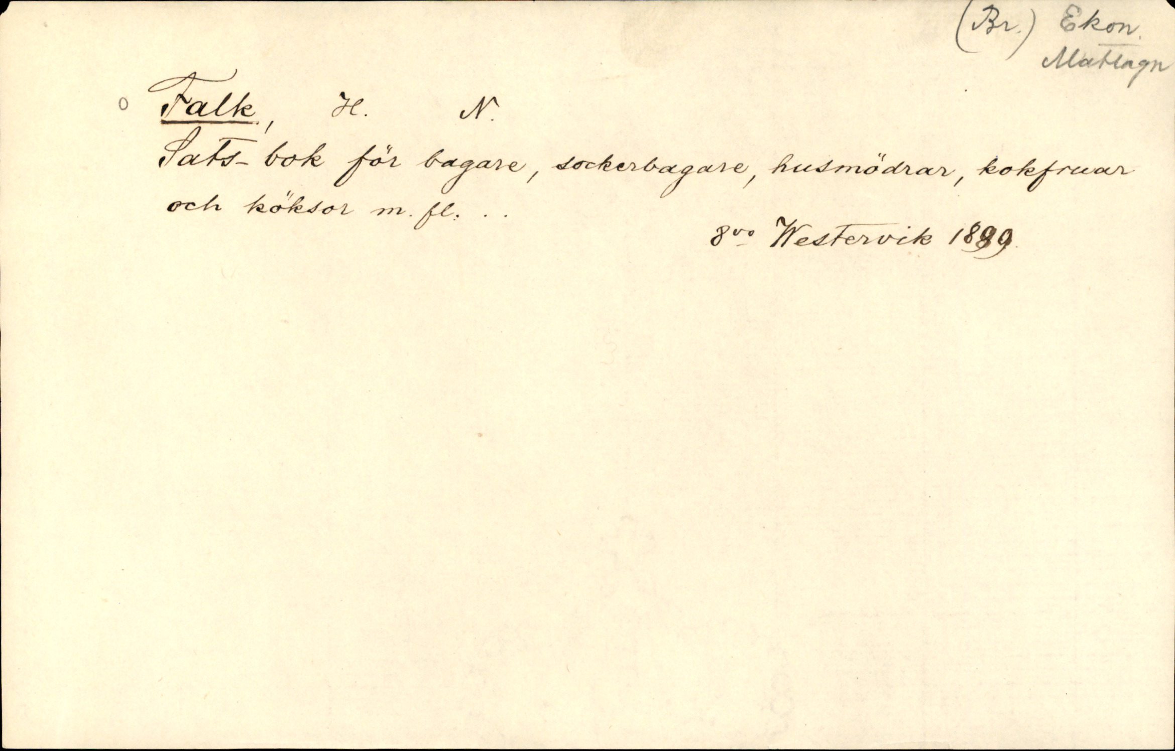 Catalogue Card