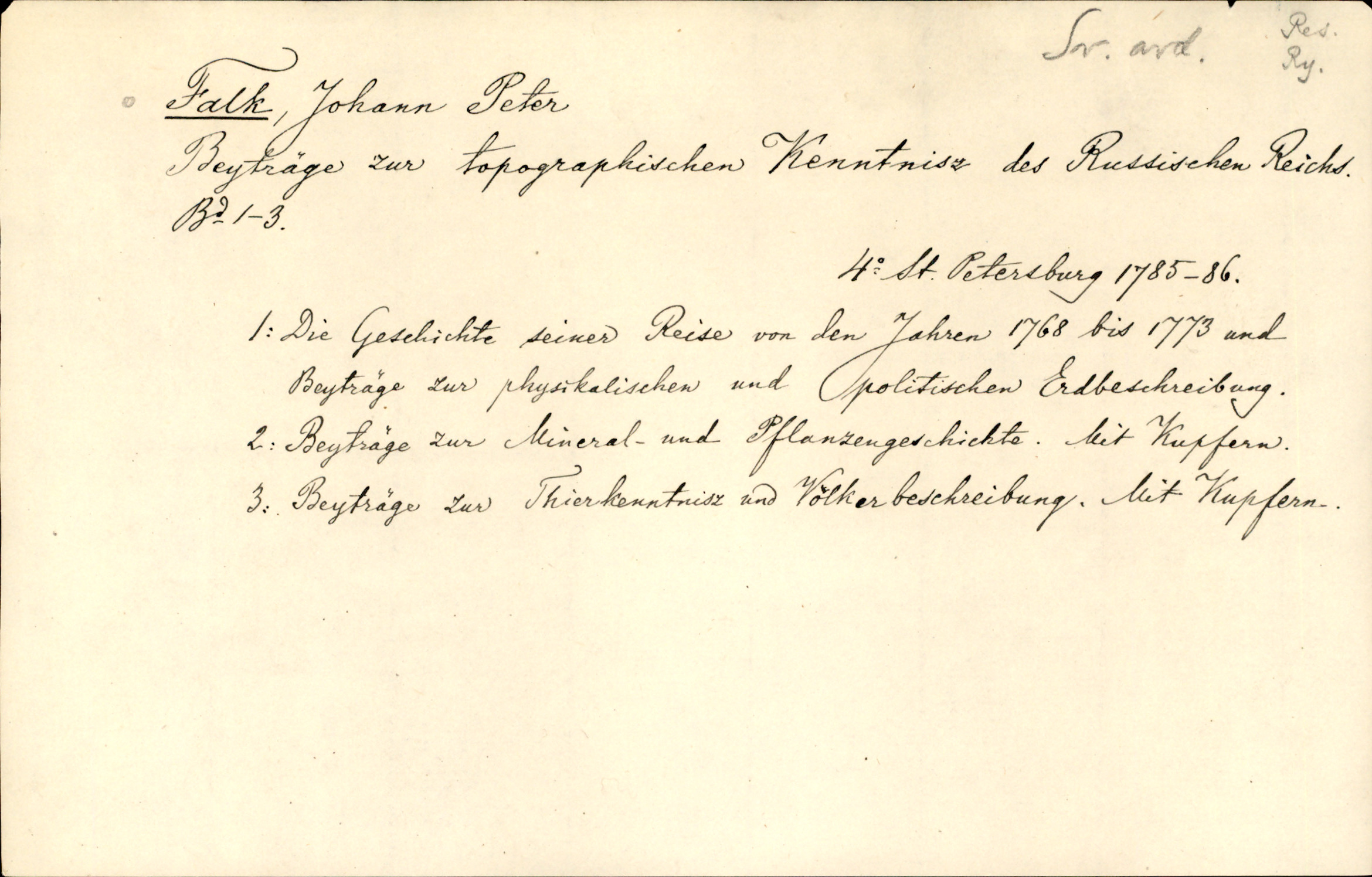 Catalogue Card