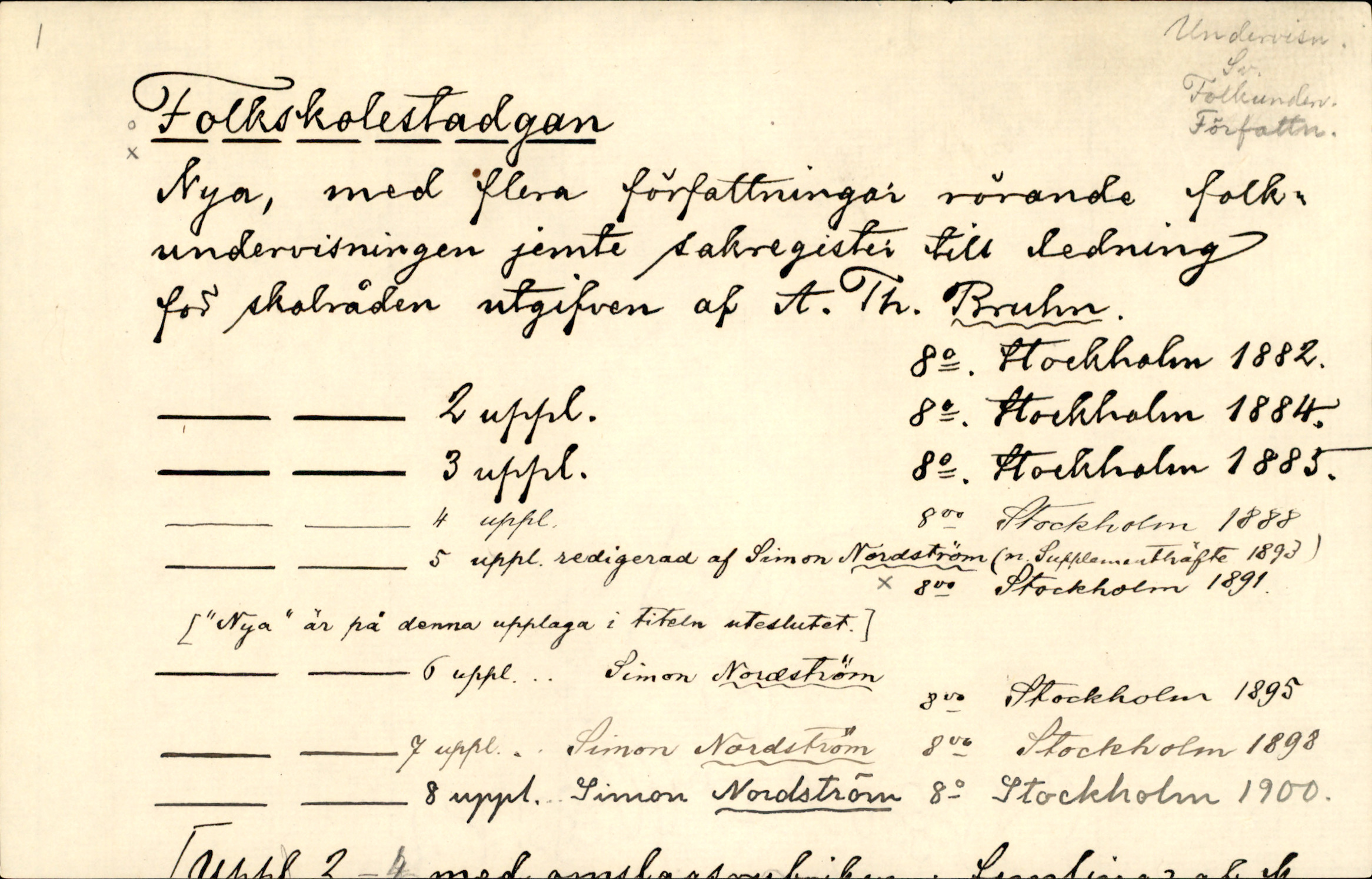 Catalogue Card