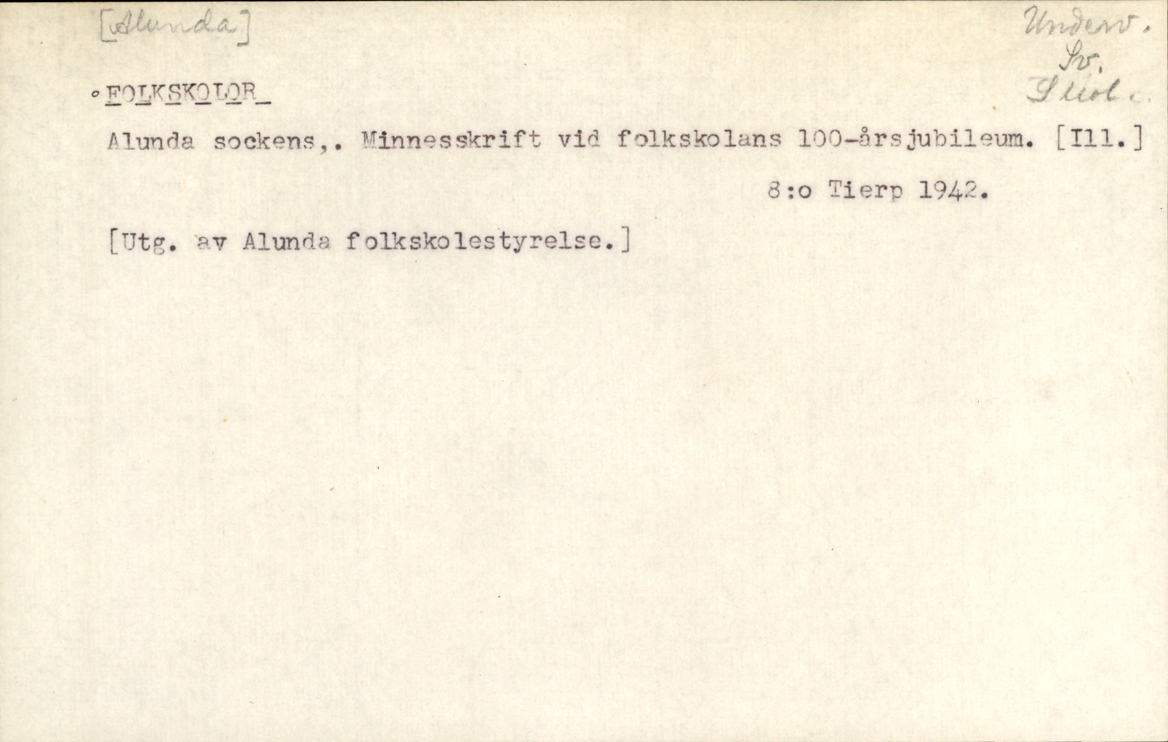 Catalogue Card