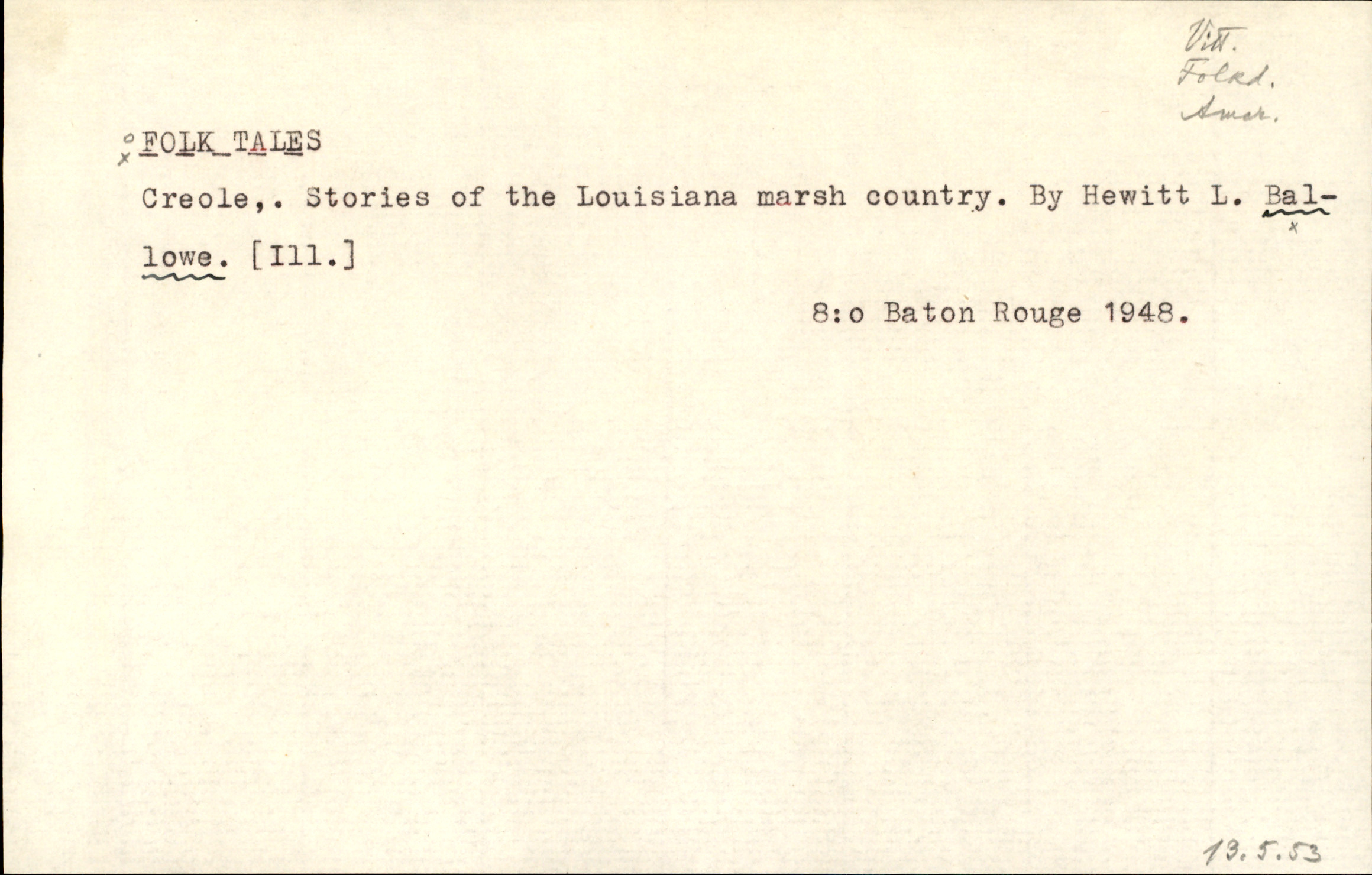 Catalogue Card