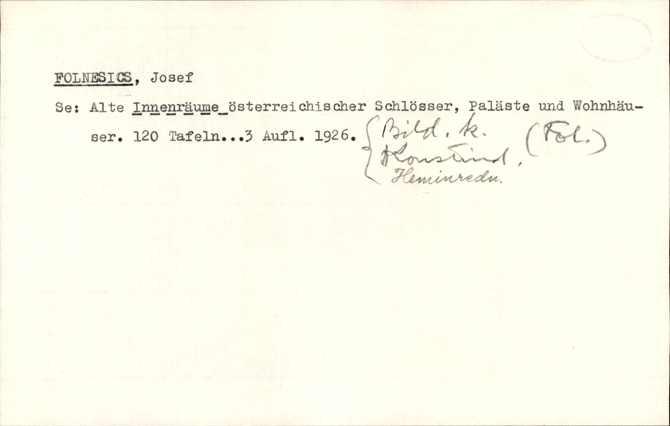 Catalogue Card