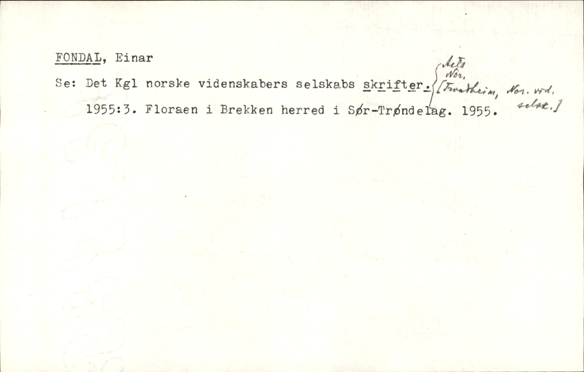 Catalogue Card