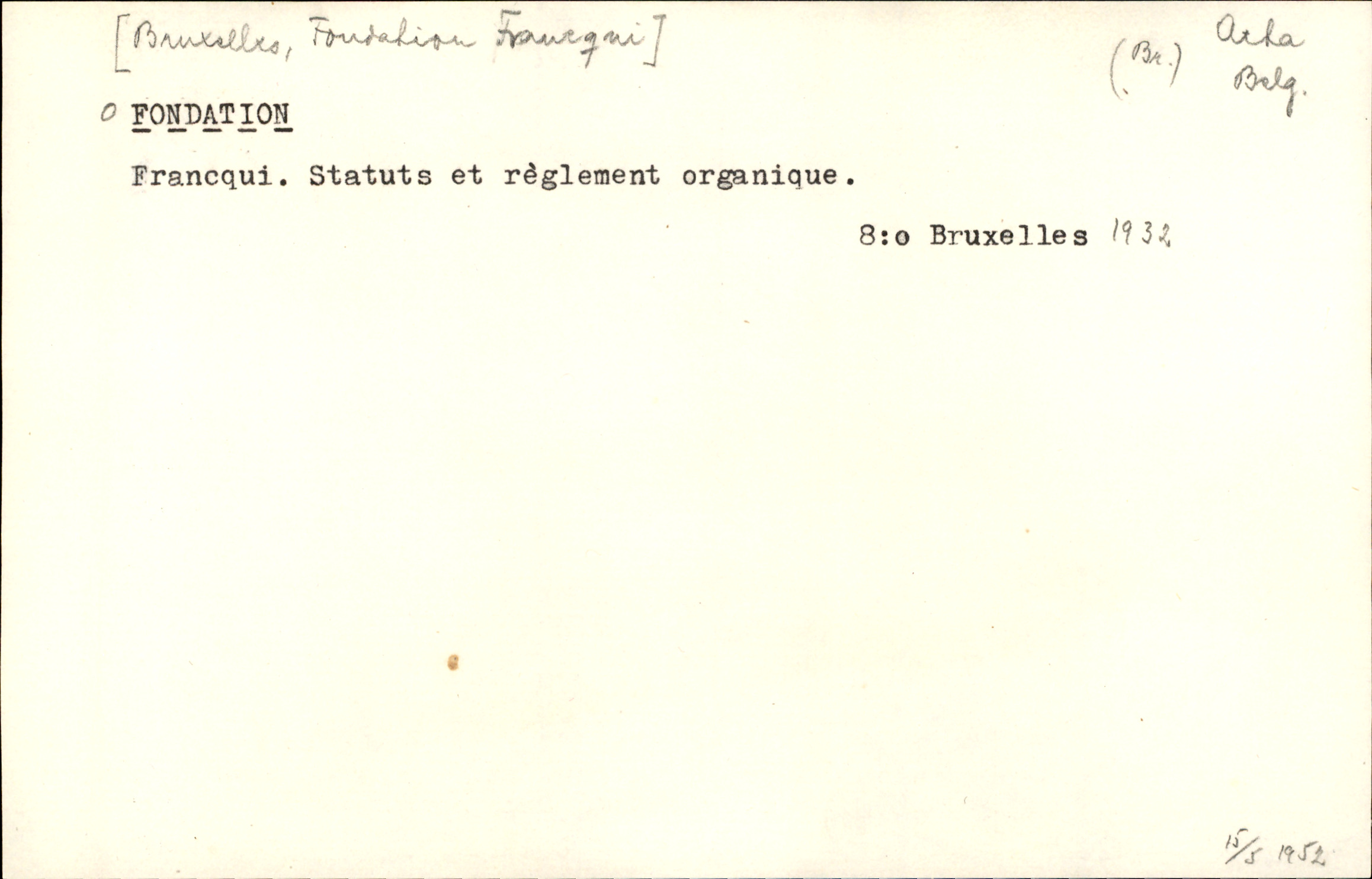 Catalogue Card