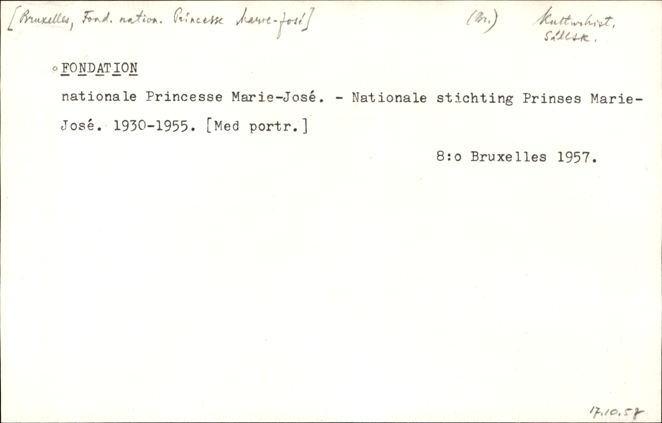 Catalogue Card