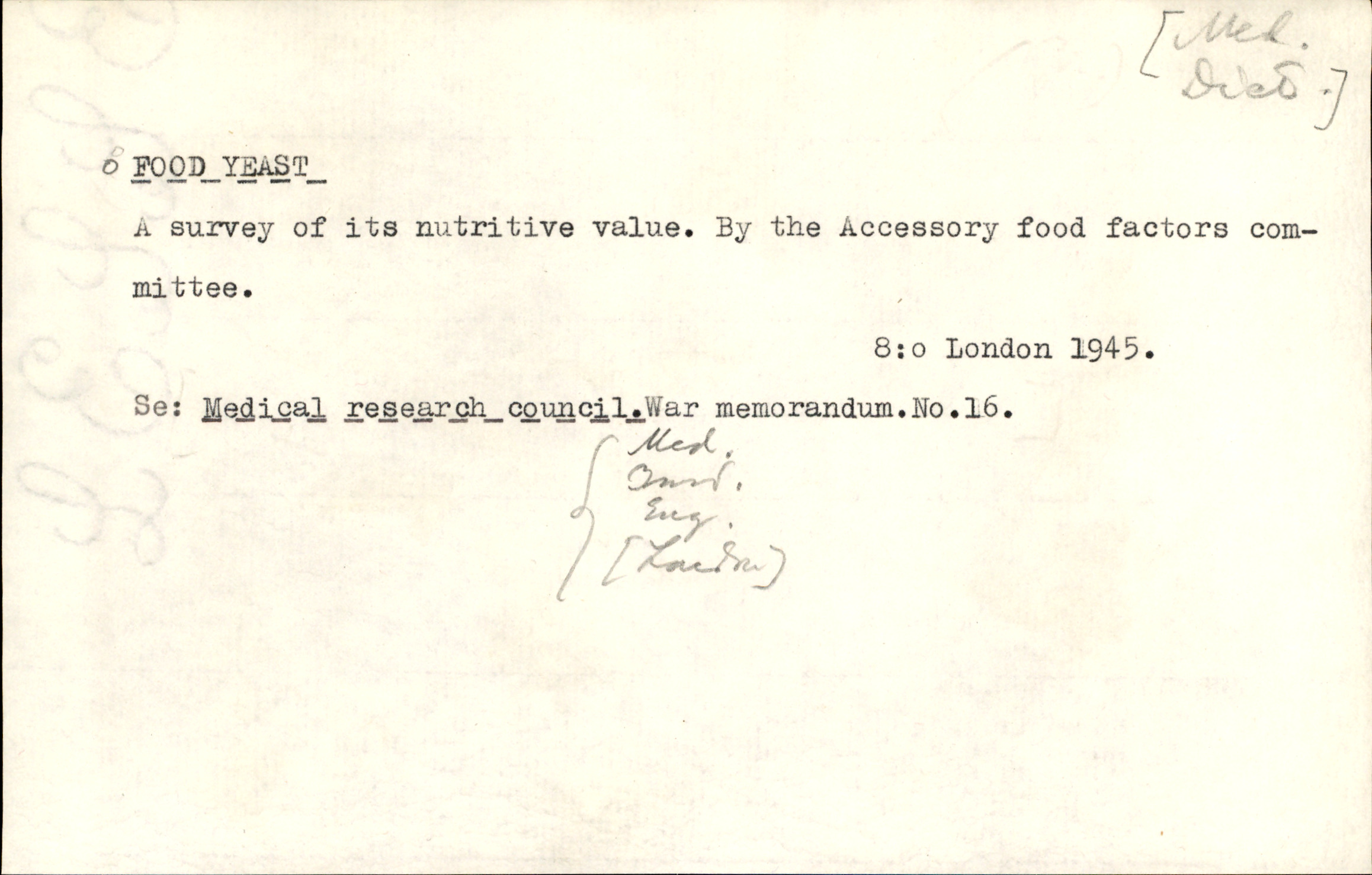 Catalogue Card