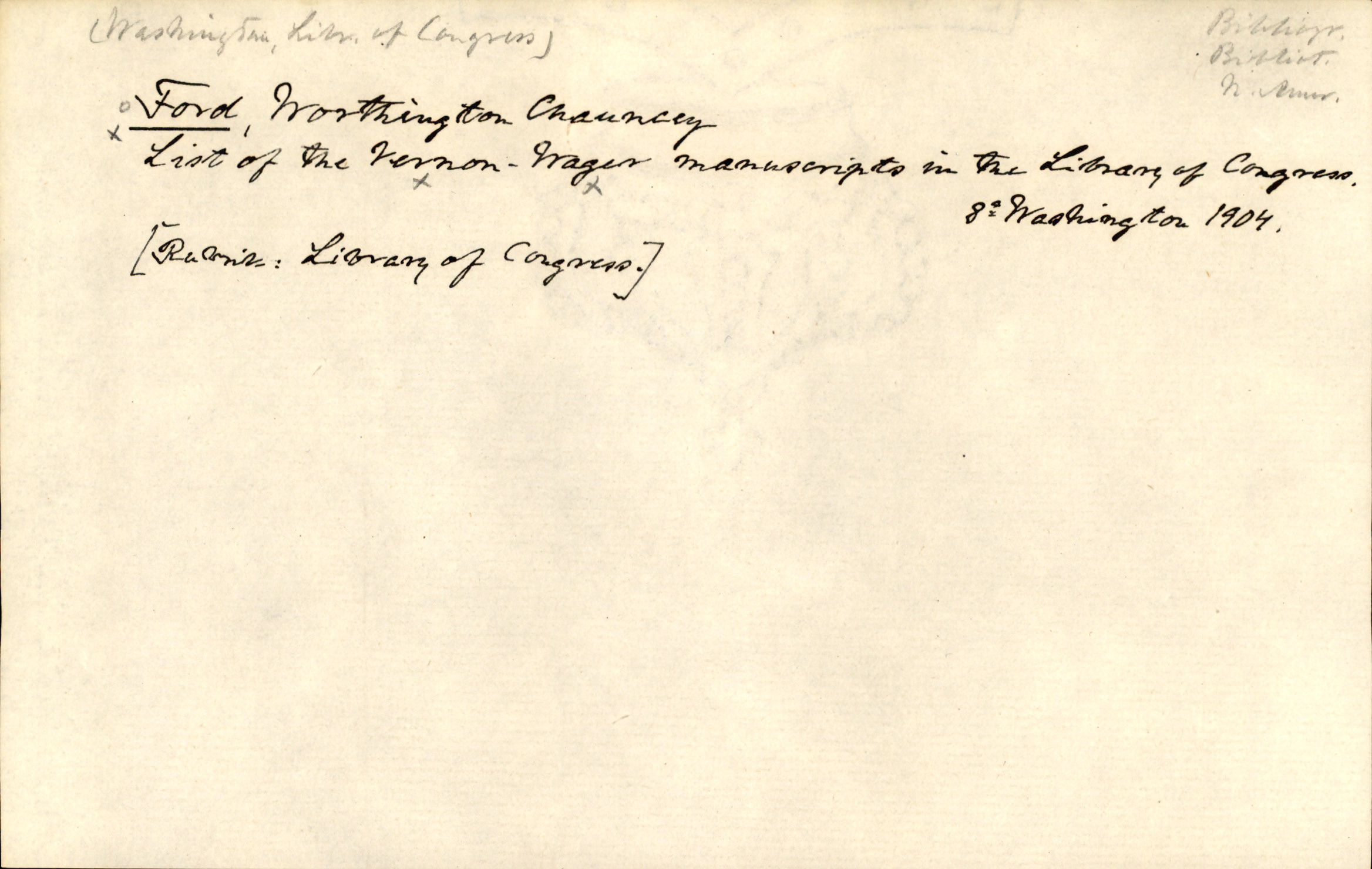 Catalogue Card