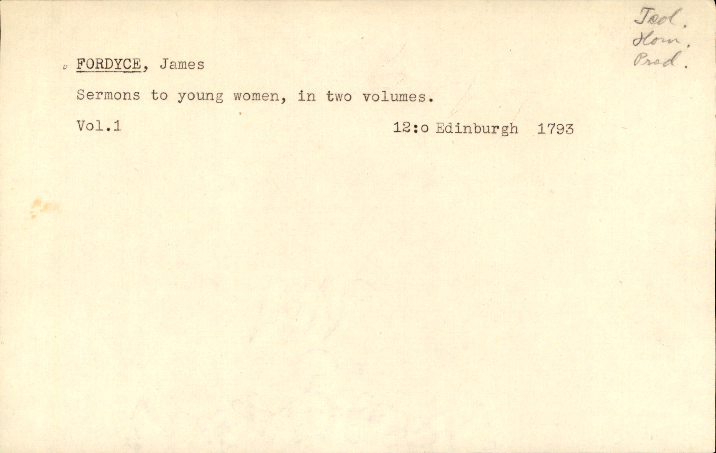 Catalogue Card