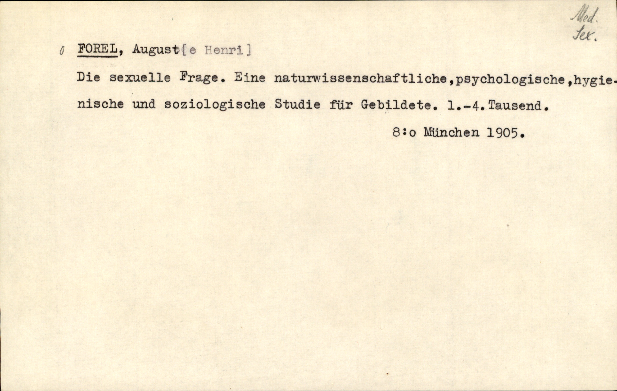Catalogue Card