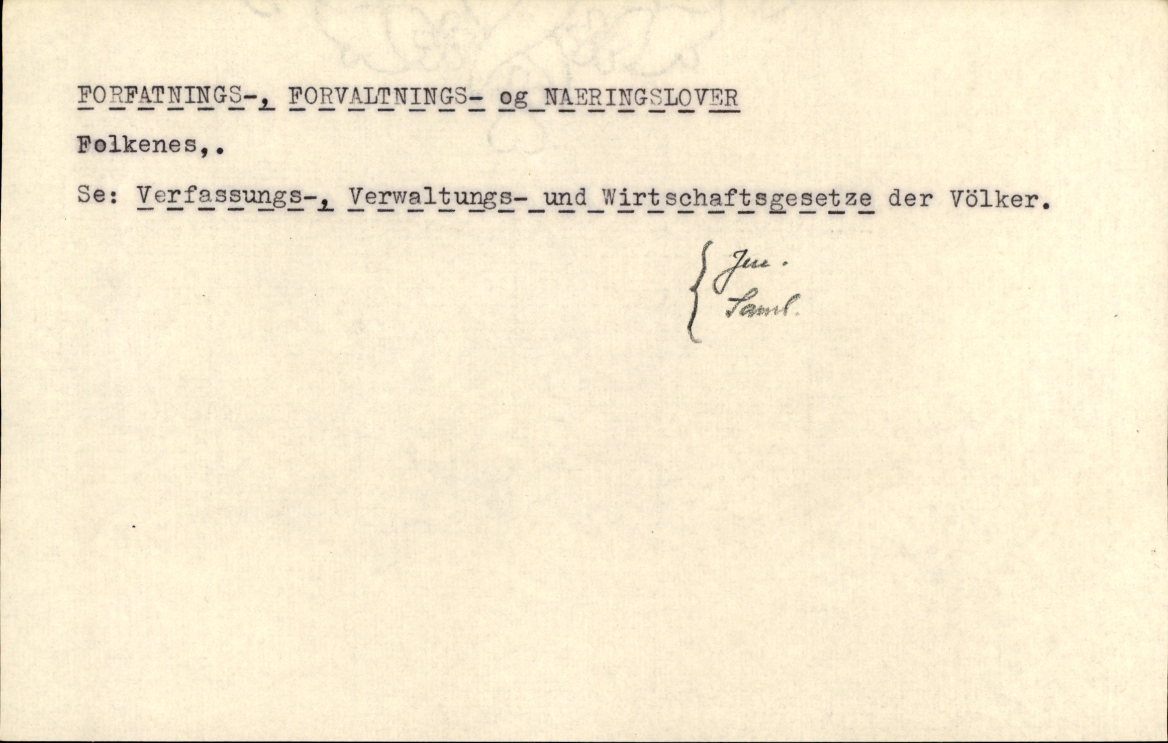 Catalogue Card