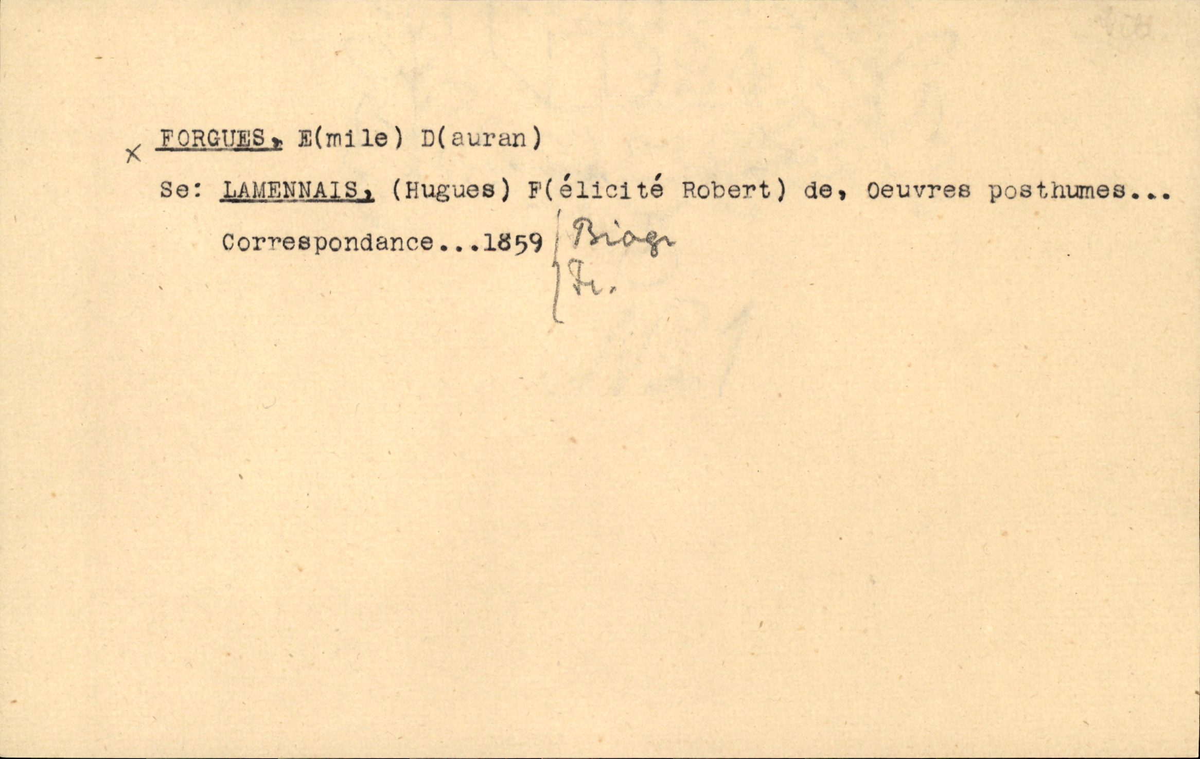 Catalogue Card