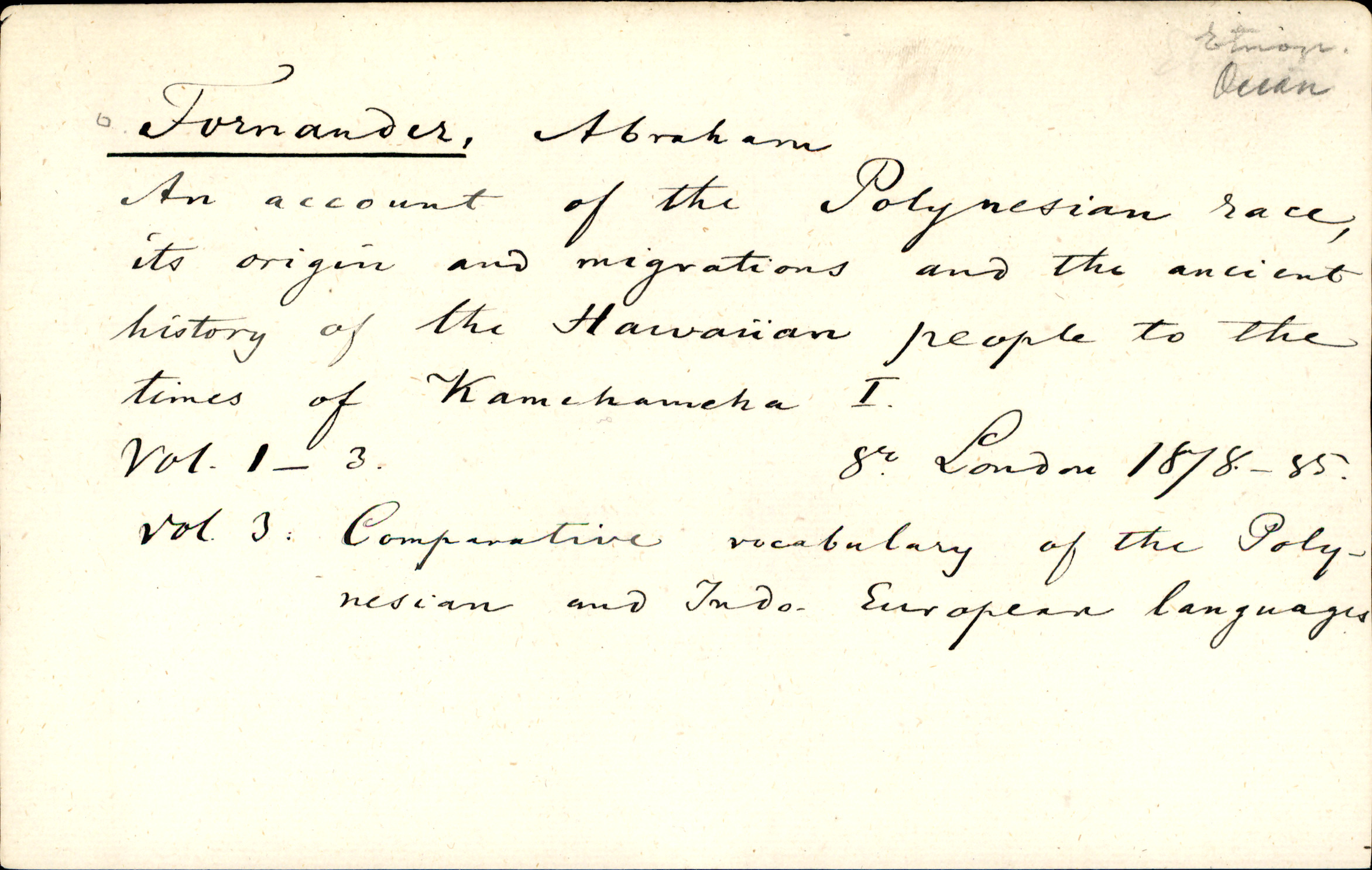 Catalogue Card