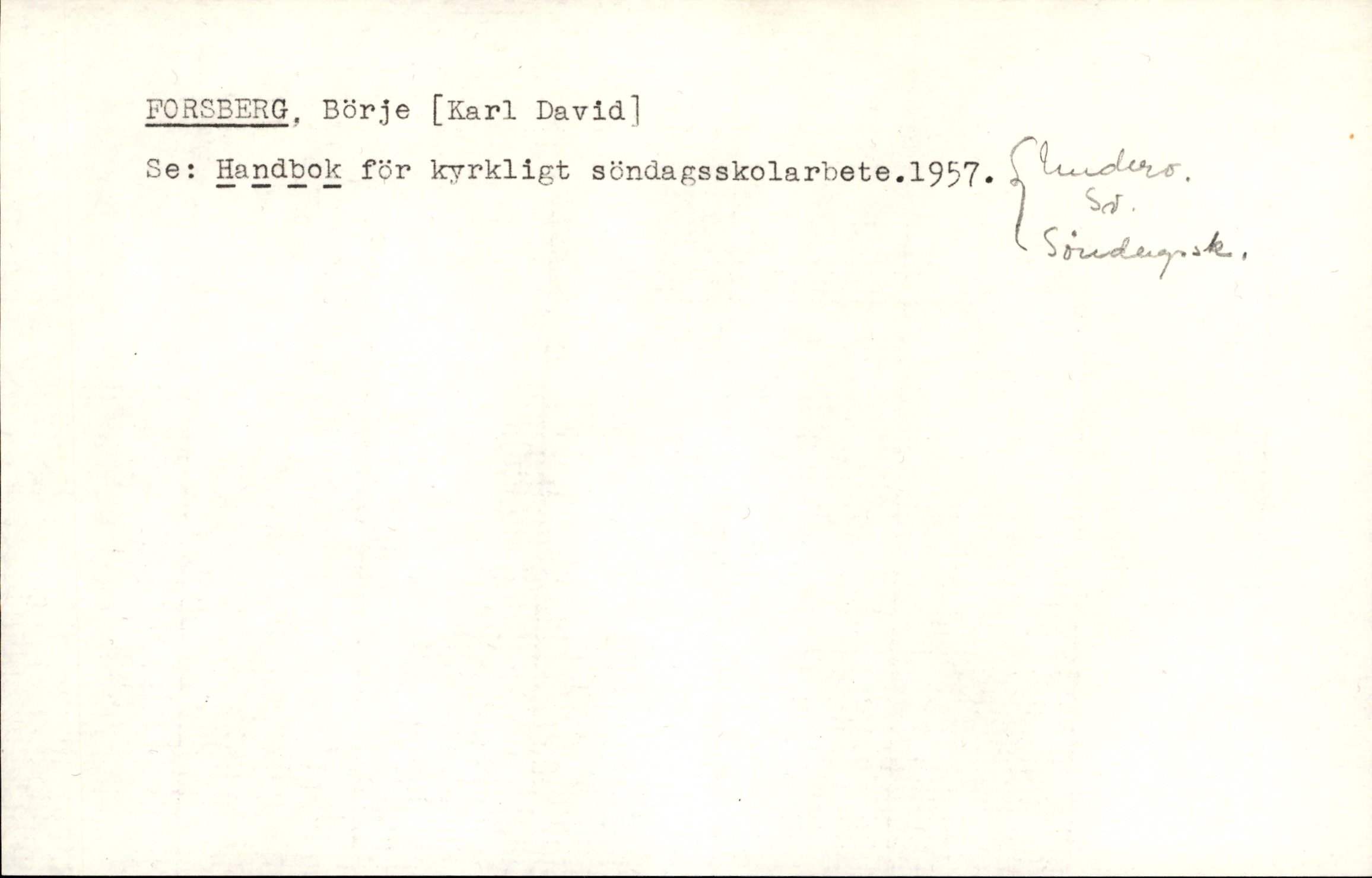 Catalogue Card