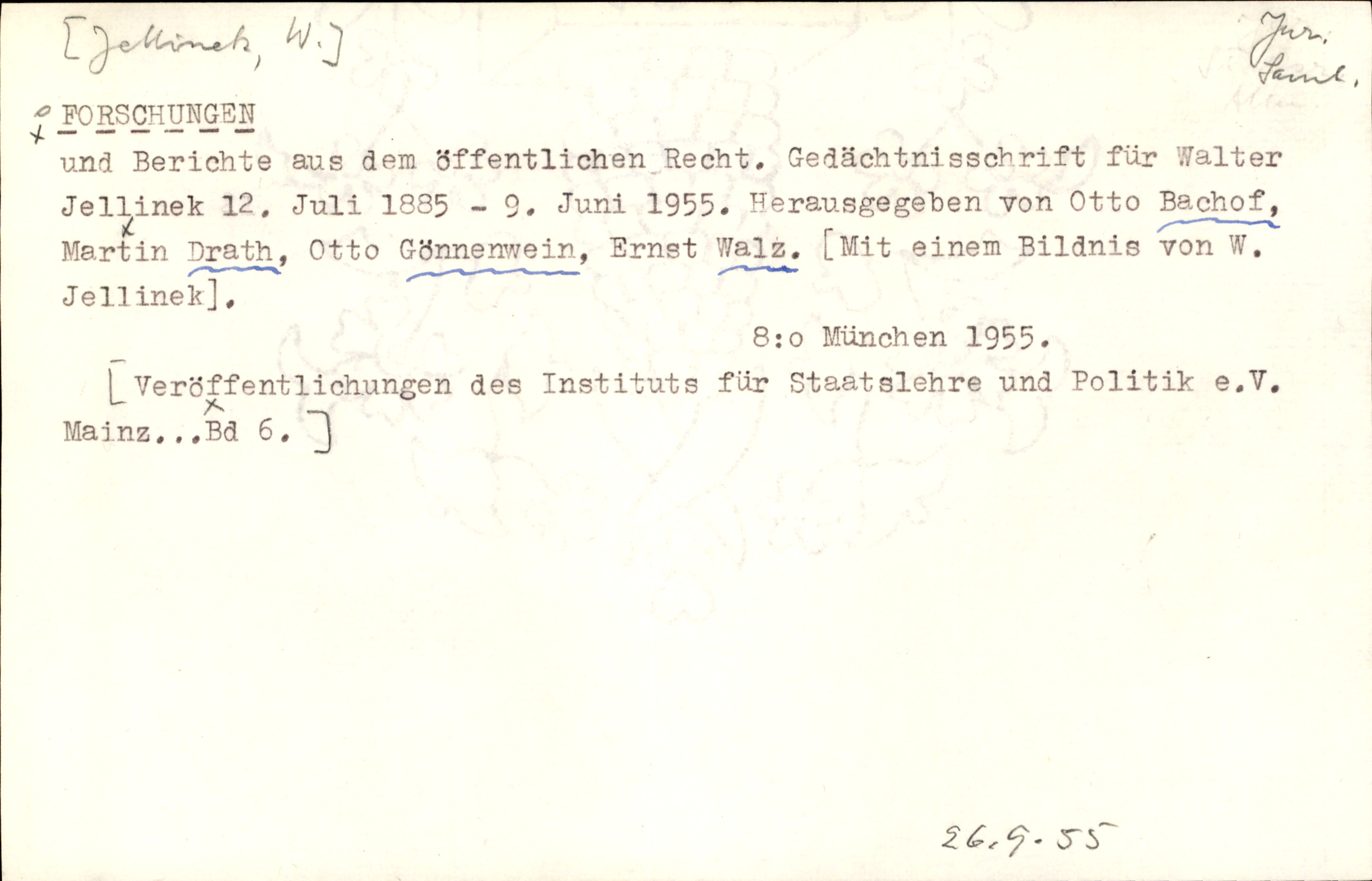 Catalogue Card