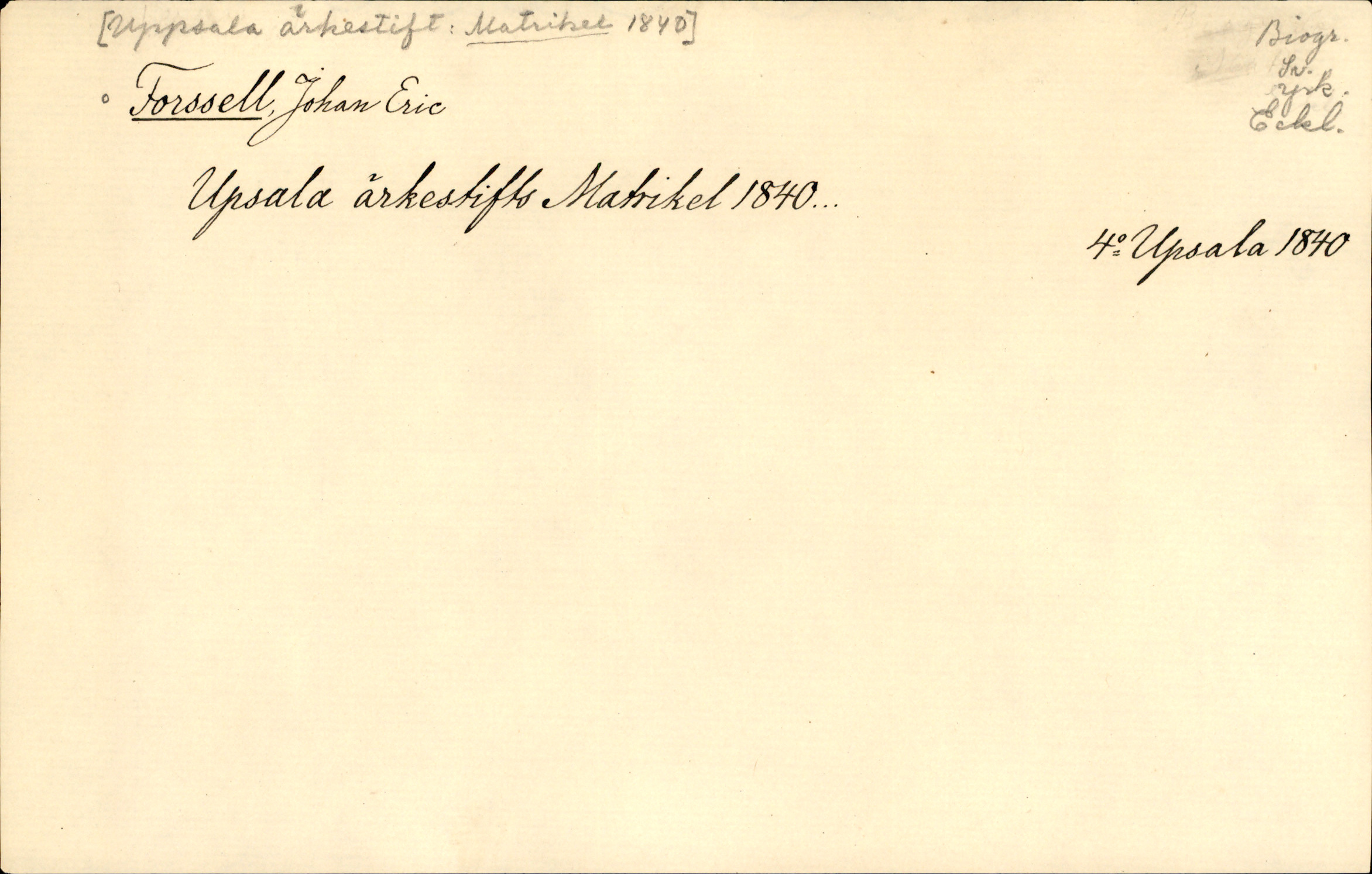 Catalogue Card