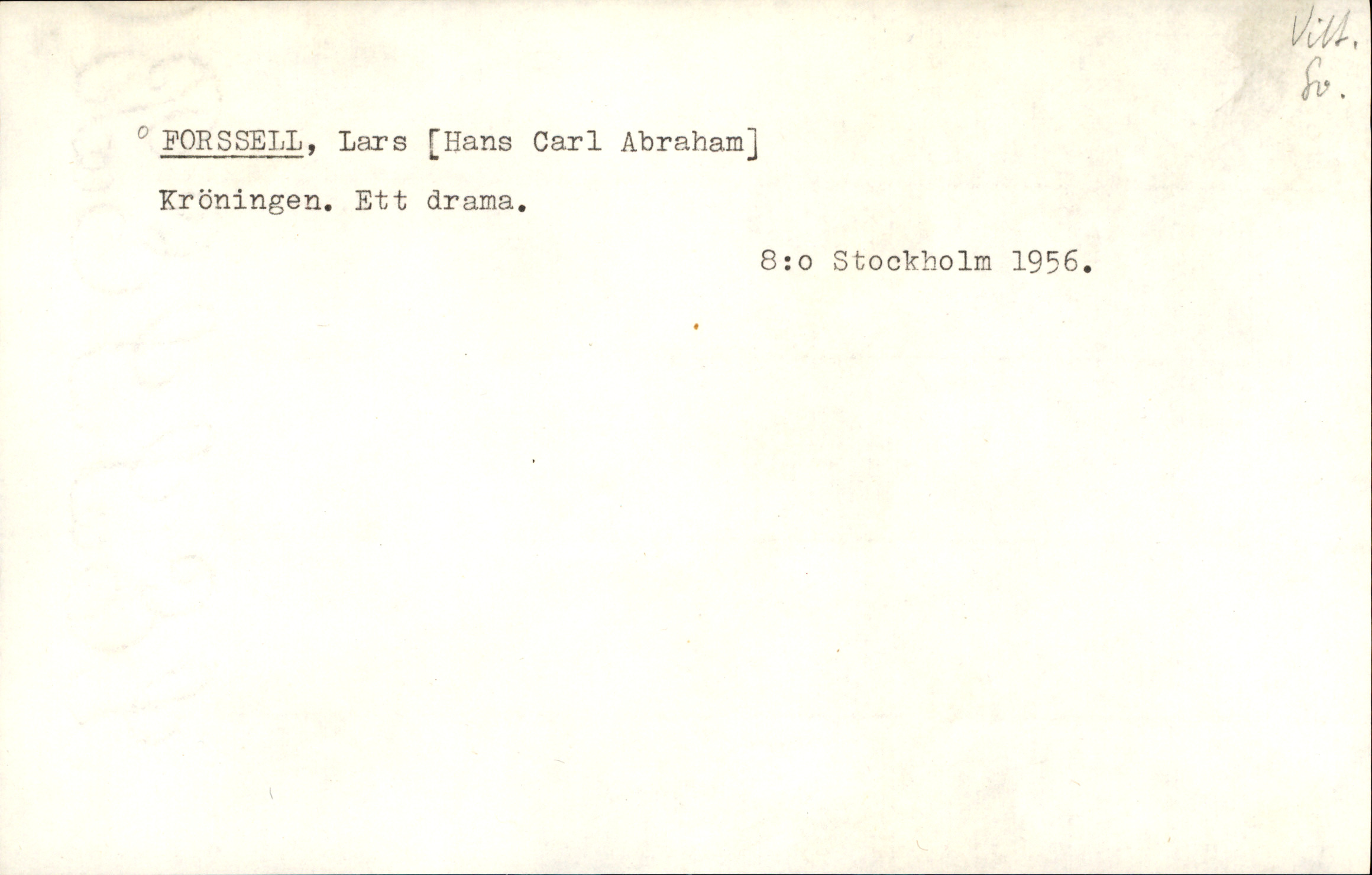 Catalogue Card